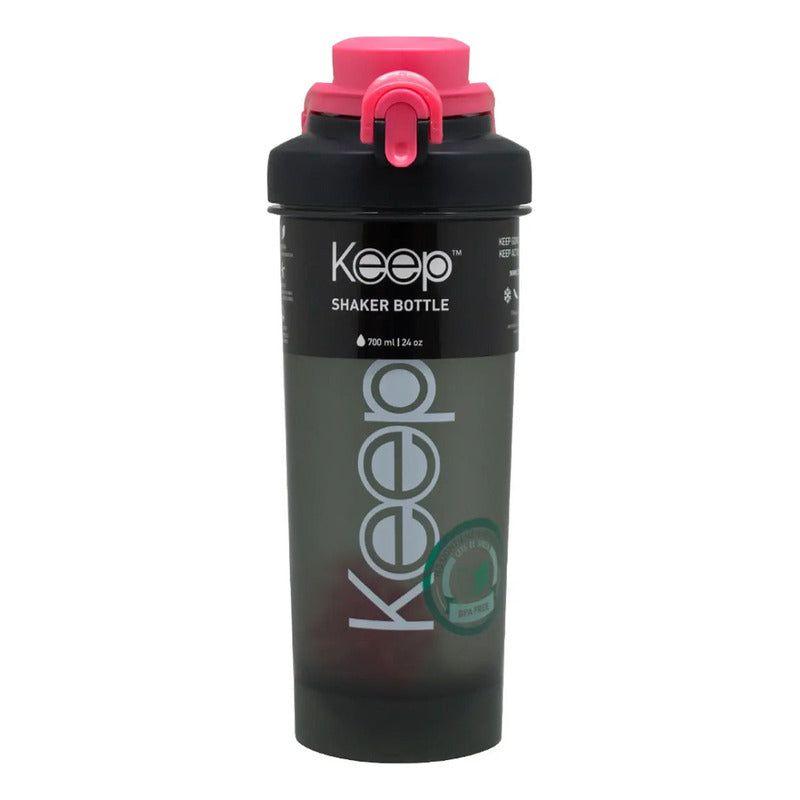       Botella De Agua Deportiva Shaker Mezclador 700ml Keep color rosado-0