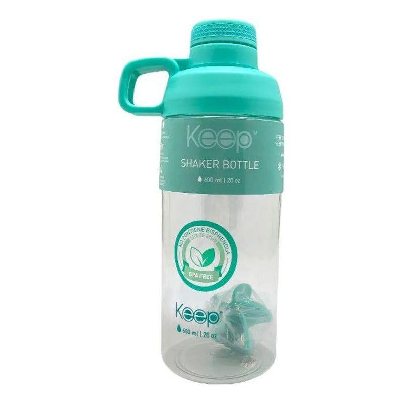       Botella De Agua Deportiva Shaker Mezclador 600ml Keep Color Verde-0