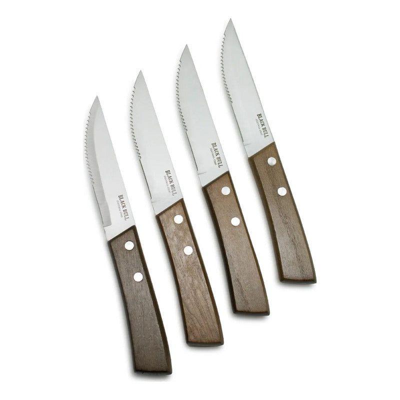 Set 4 Cuchillos Steak Black Bull-0