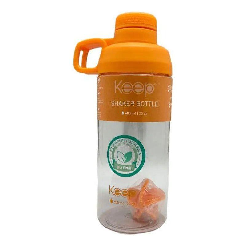       Botella De Agua Deportiva Shaker Mezclador 600ml Keep Color Amarillo-0