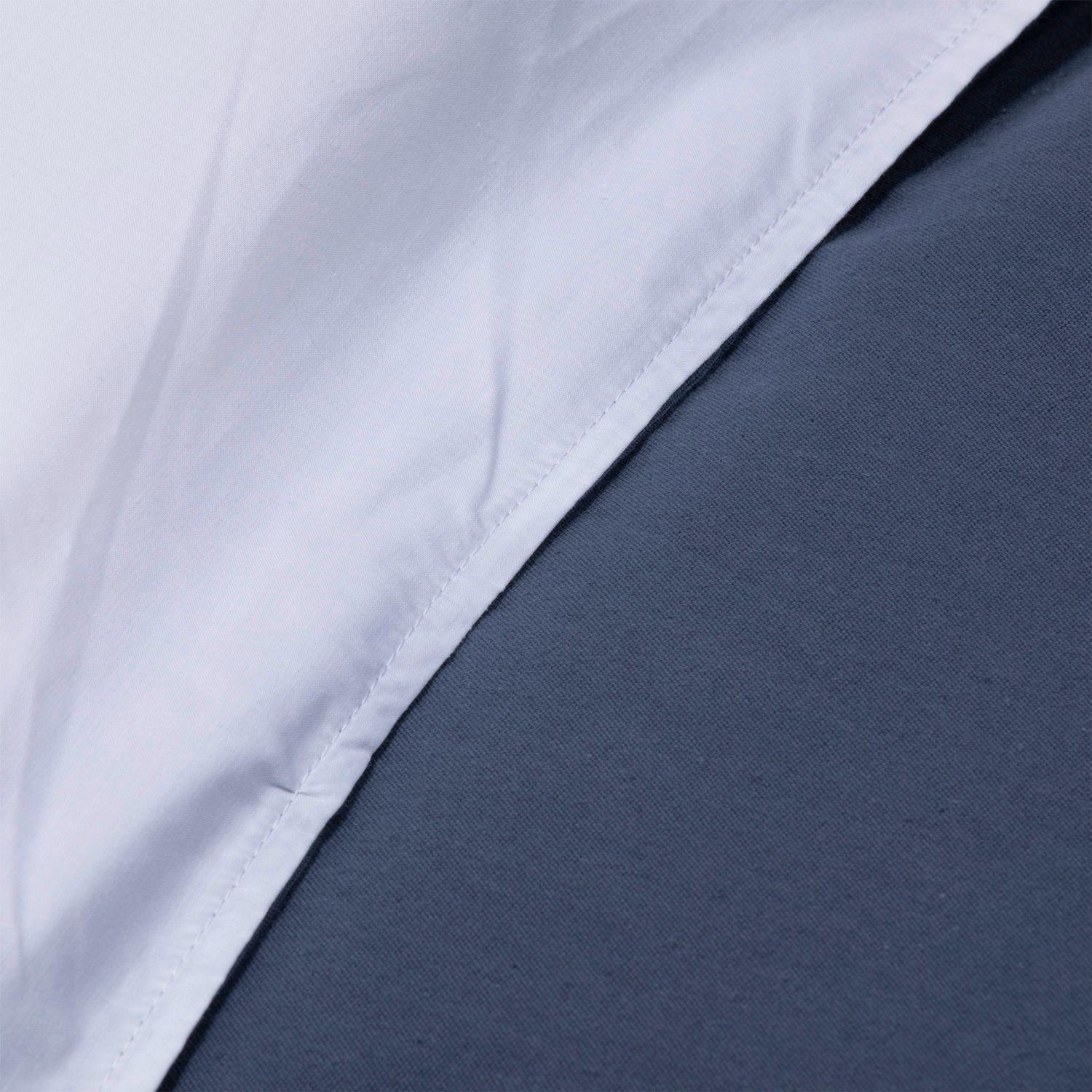 Funda de plumón azul lino algodón 1P-2