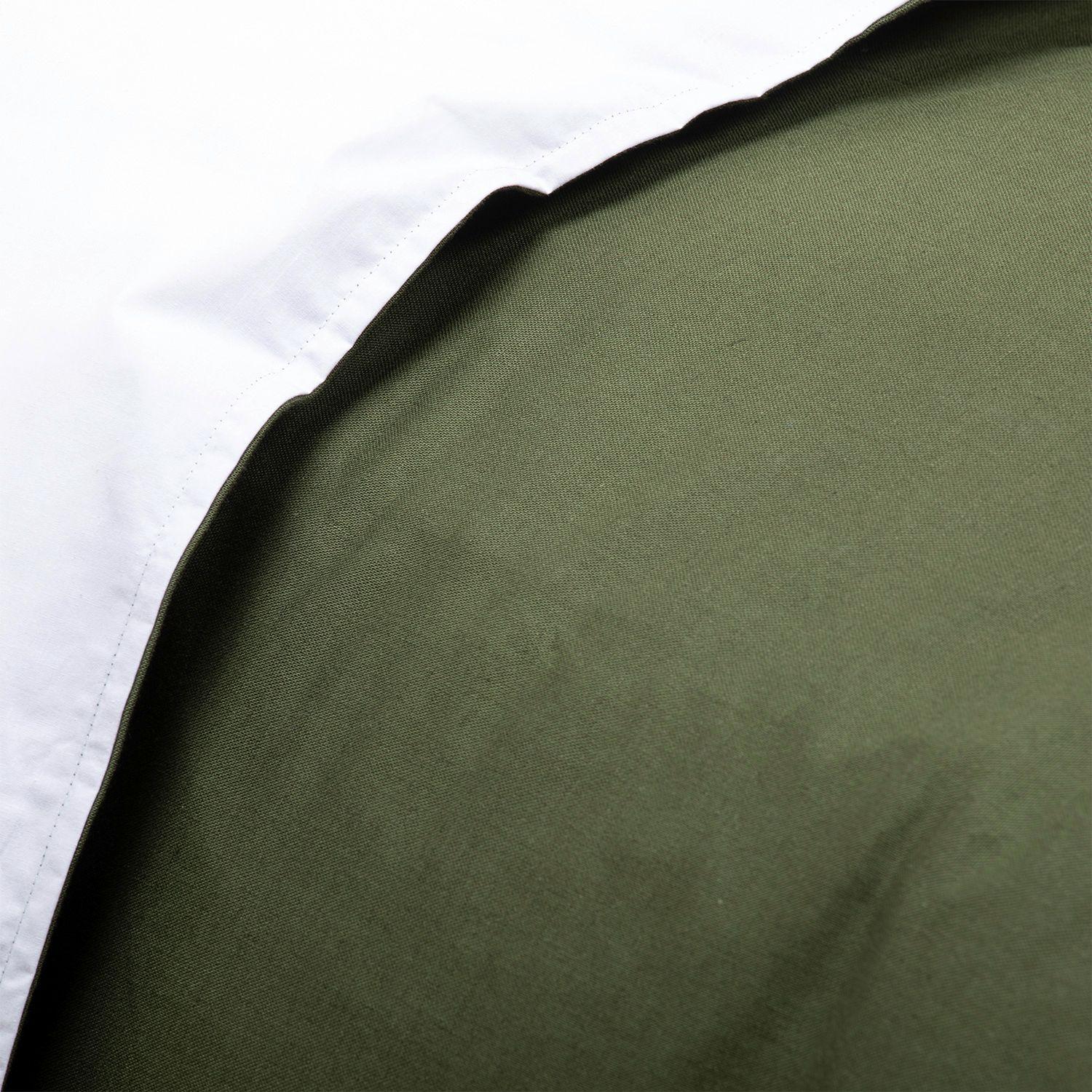 Funda de plumón verde lino algodón Super King-2