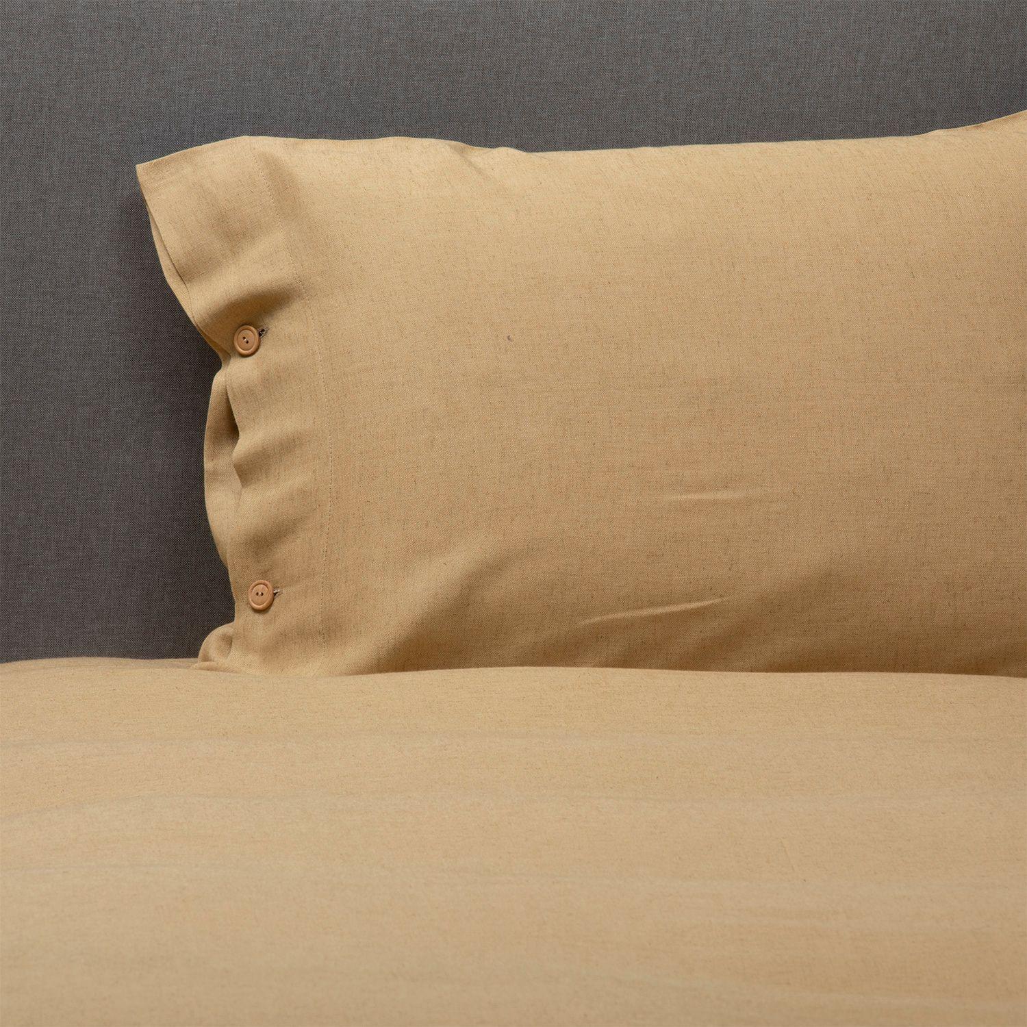 Funda de plumón camel lino algodón 1.5P-3