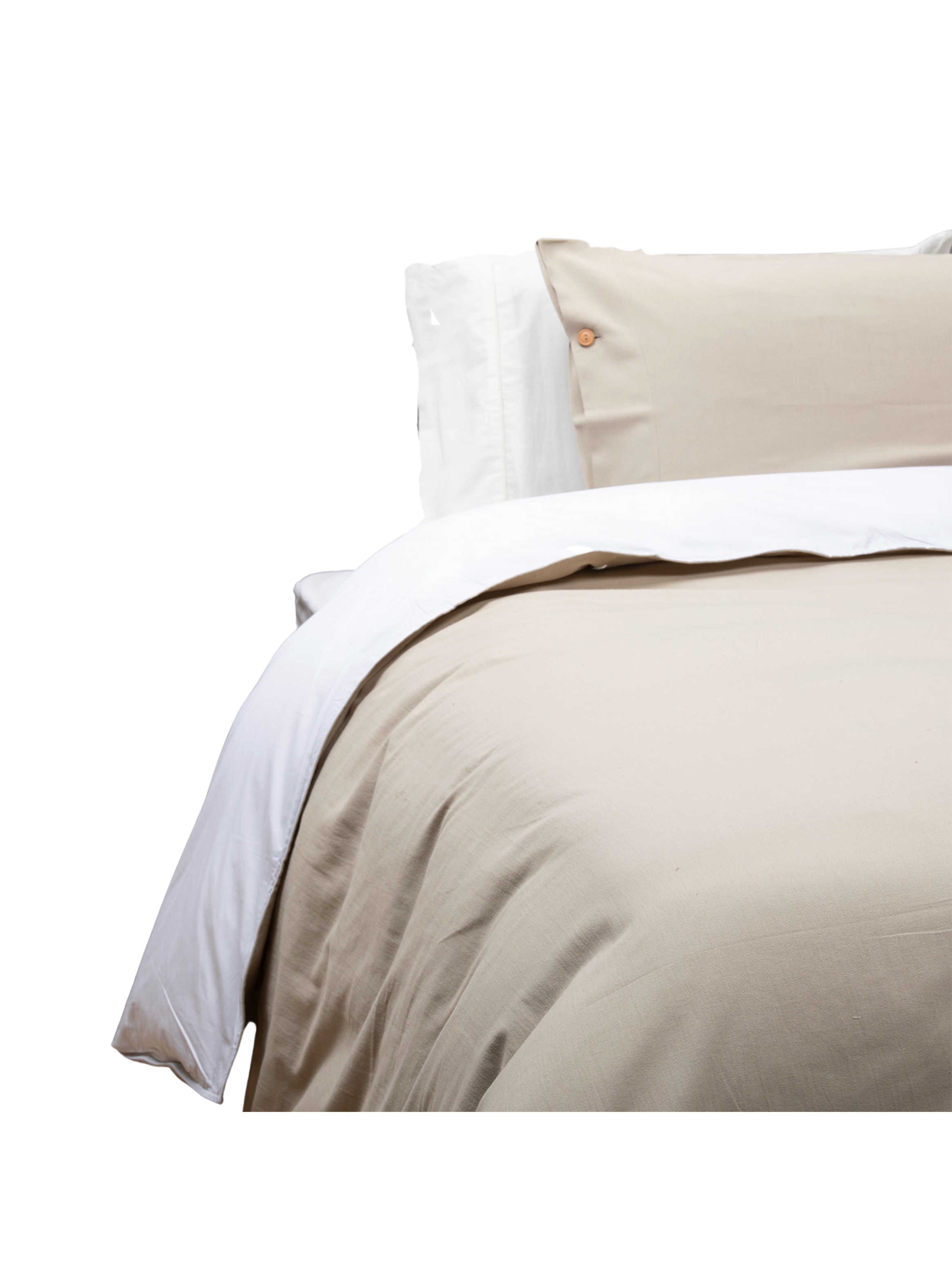 Funda de plumón arena algodón King-0