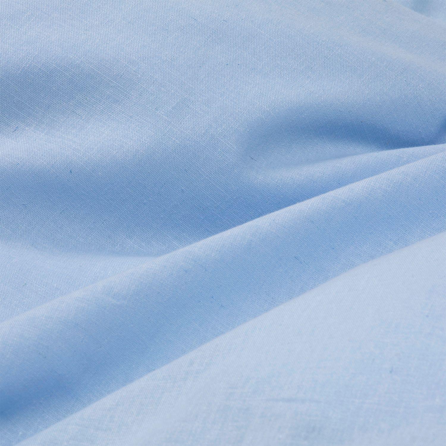 Funda de plumón celeste lino algodón 1P-3