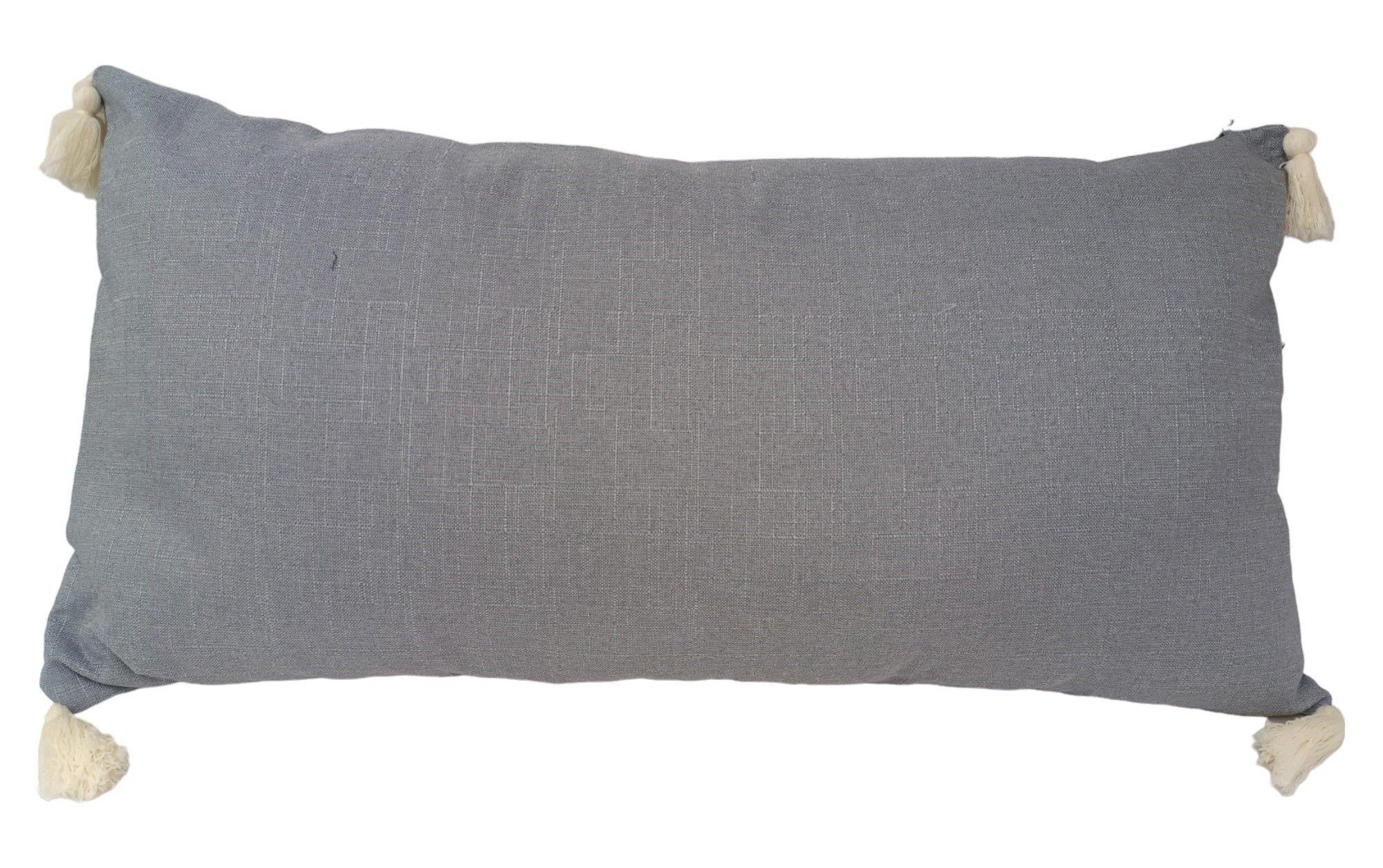 Cojin Lino Acqua Con Pom Pom 85 x 40-0