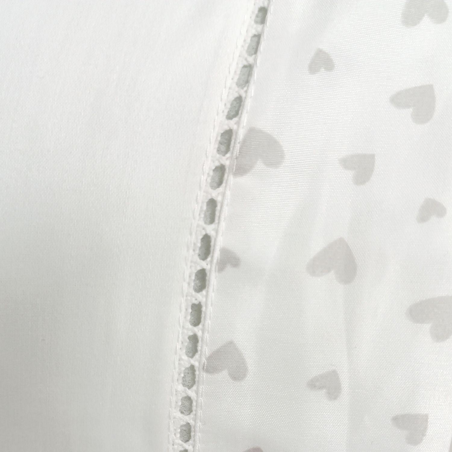 Sabanas Cuna Bebe Corazón Gris, 300 Hilos, 100% Algodón-2