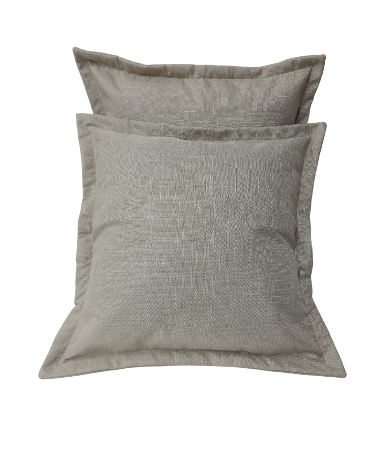 Pack 2 Cojines Decorativo Lino Gris Plata.-0