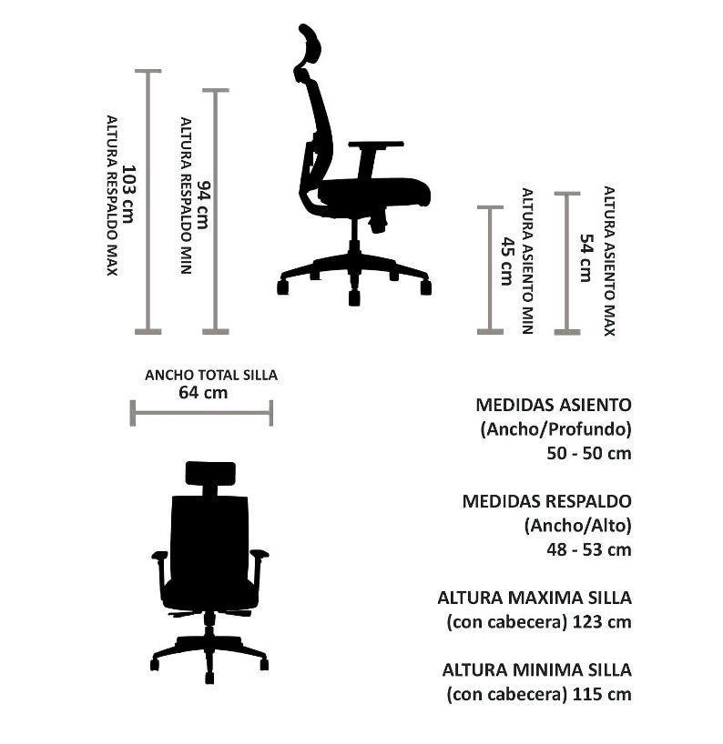 Silla Gerencial Tor Full Ergonómica, con Ajuste Lumbar y Reclinación-4