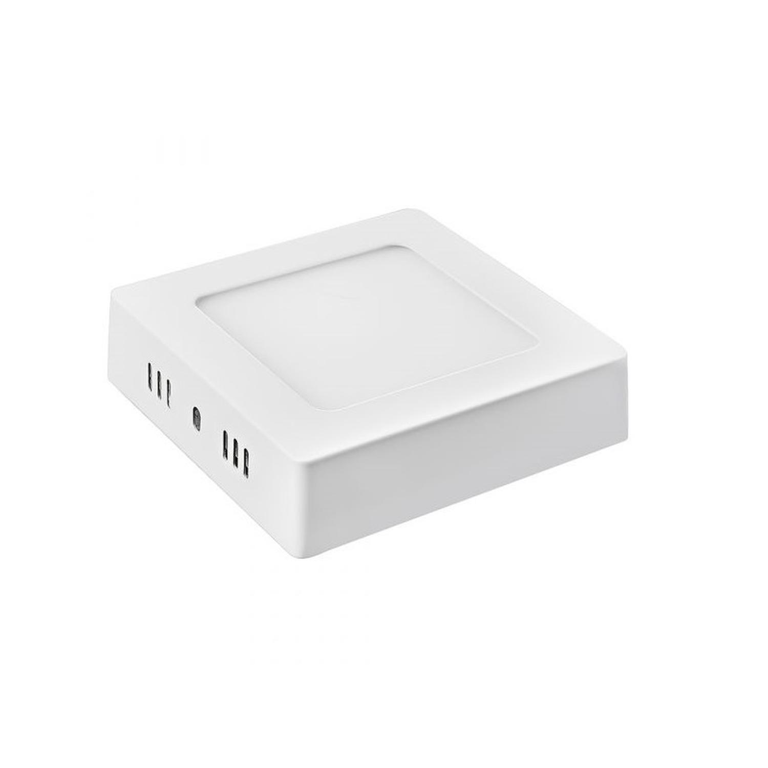 Panel Led Cuadrado Sobrepuesto 18w Luz Fria color 6000k-1
