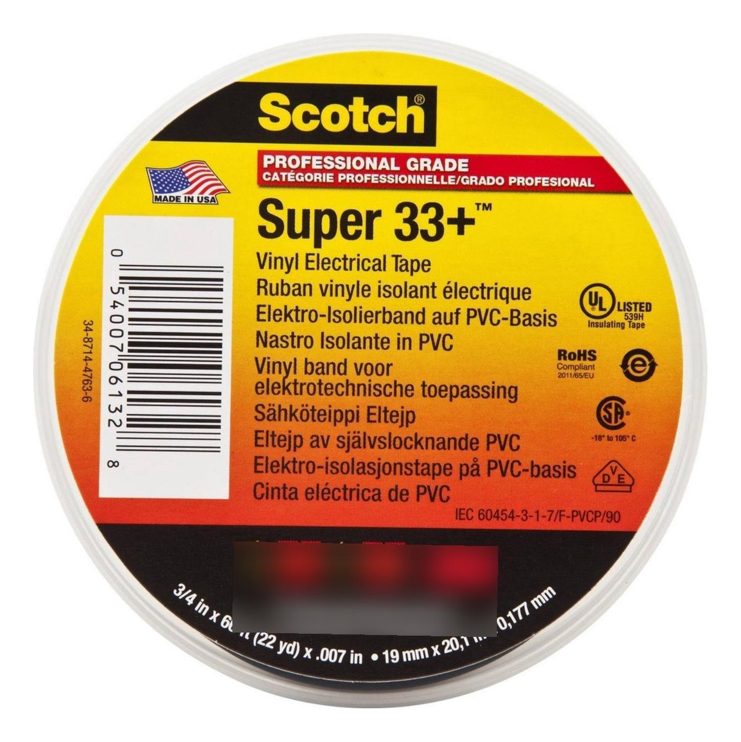 Cinta Aisladora 3M Super 33 3/4x20 Mts. Negra-1