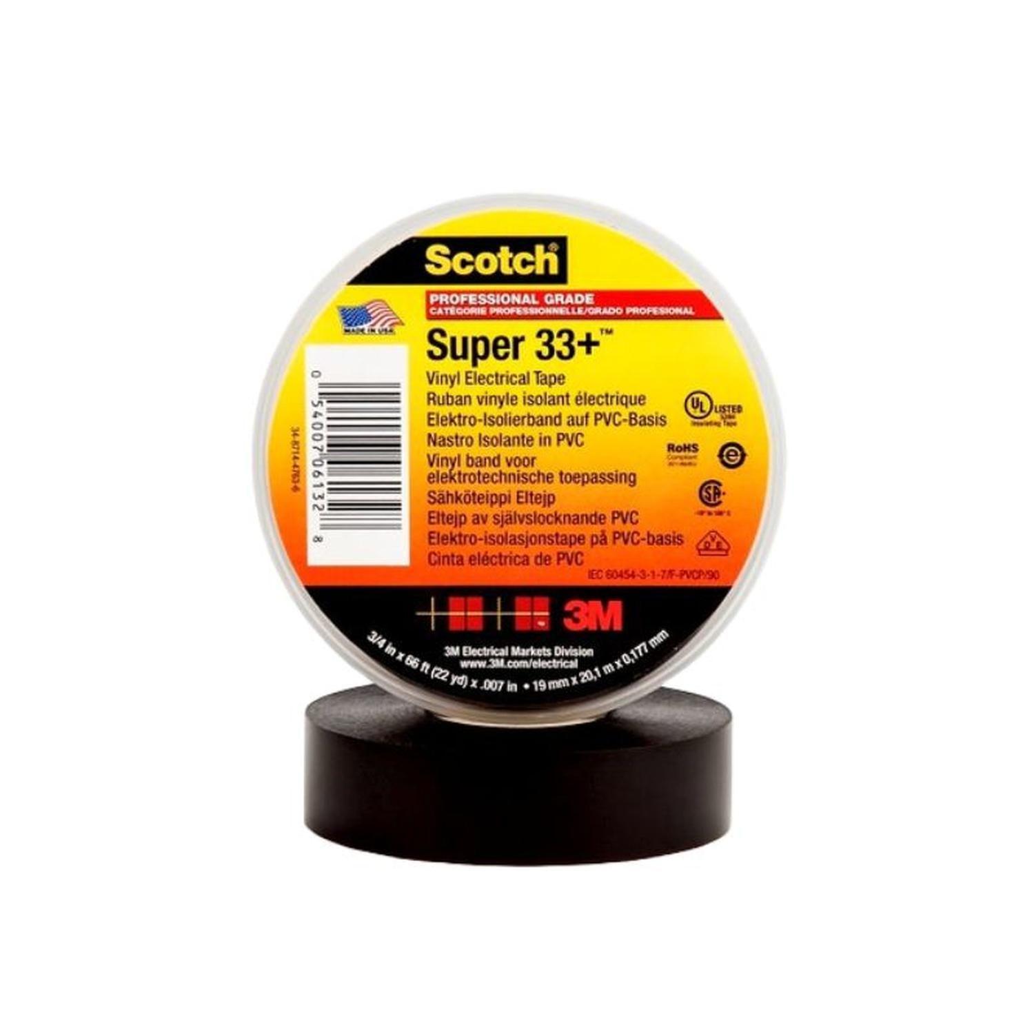 Cinta Aisladora 3M Super 33 3/4x20 Mts. Negra-0