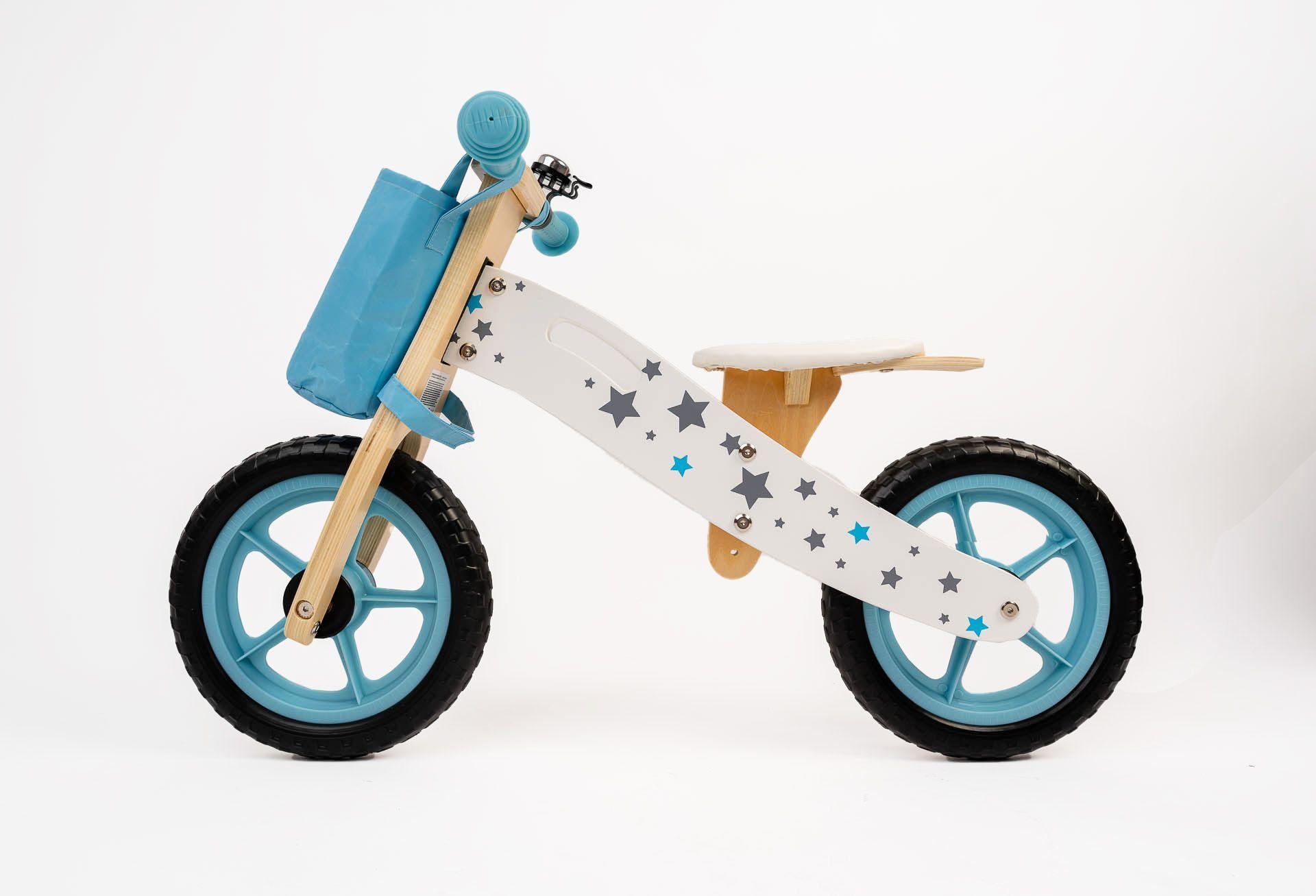 Bicicleta de Balance Madera Celeste-3