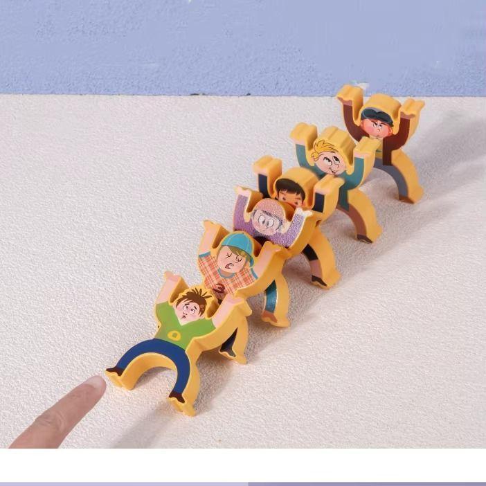 Bloques Equilibrio Madera Niños Figuras Apilables Juego Motricidad Montessori-6