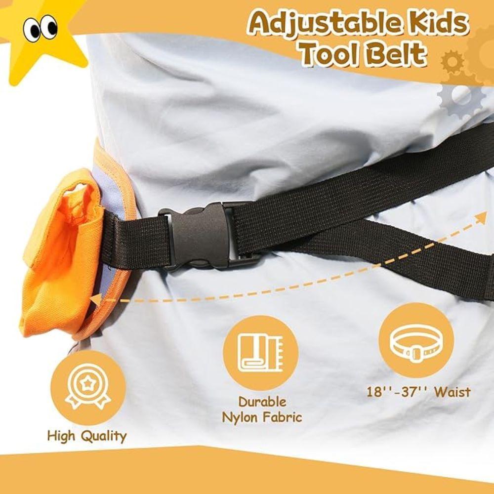 Set Cinturón De Herramientas De Madera Didáctico Para Niños Cod.10026-5
