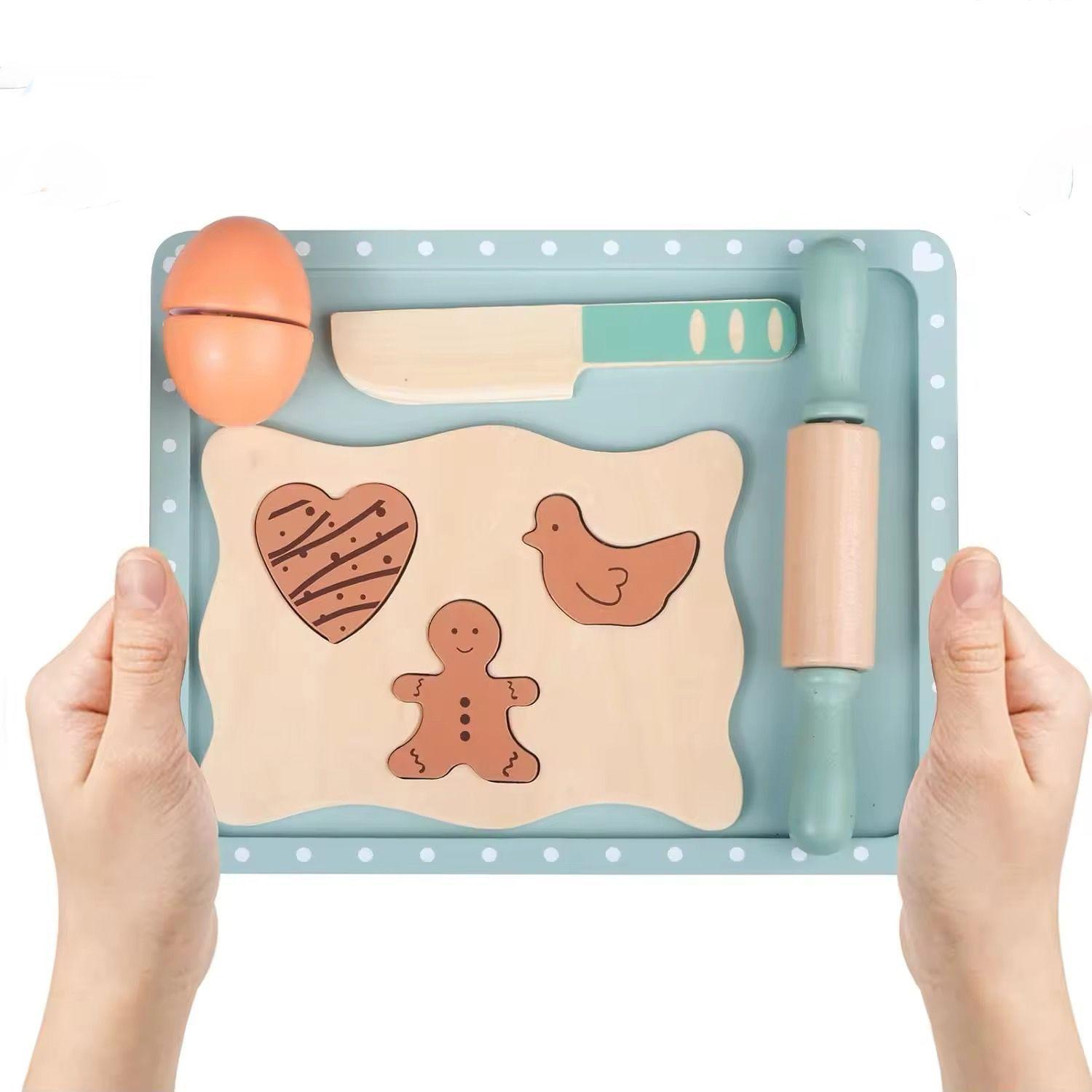 Set Para Hacer Galletas Con Niños Juguete Didáctico Madera Cod.10047-2