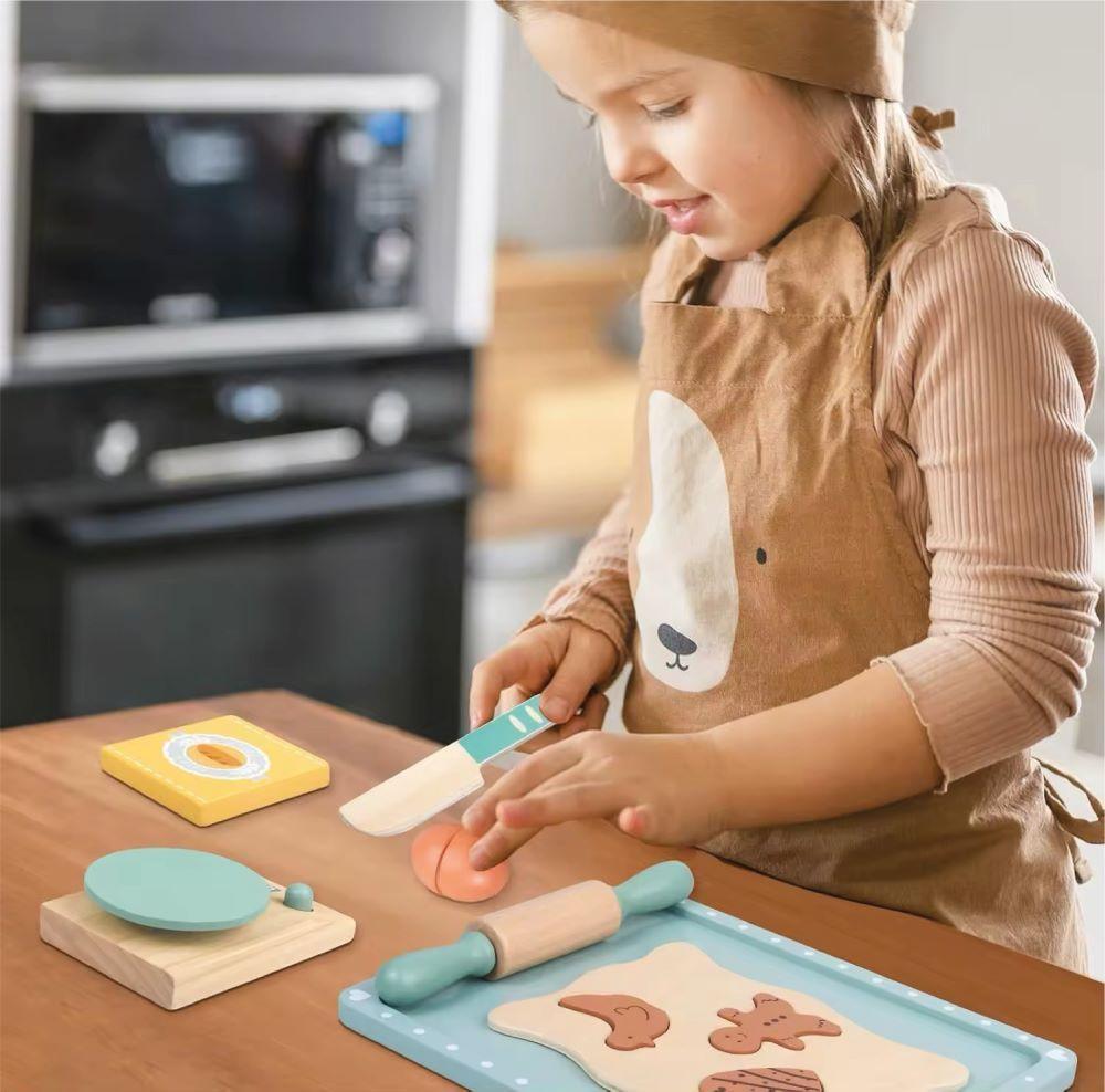 Set Para Hacer Galletas Con Niños Juguete Didáctico Madera Cod.10047-1