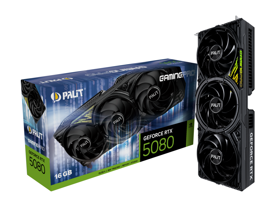 Palit RTX 5080 GAMING PRO 16 GB GDDR7 256 Bit 3 DP HDMI-0