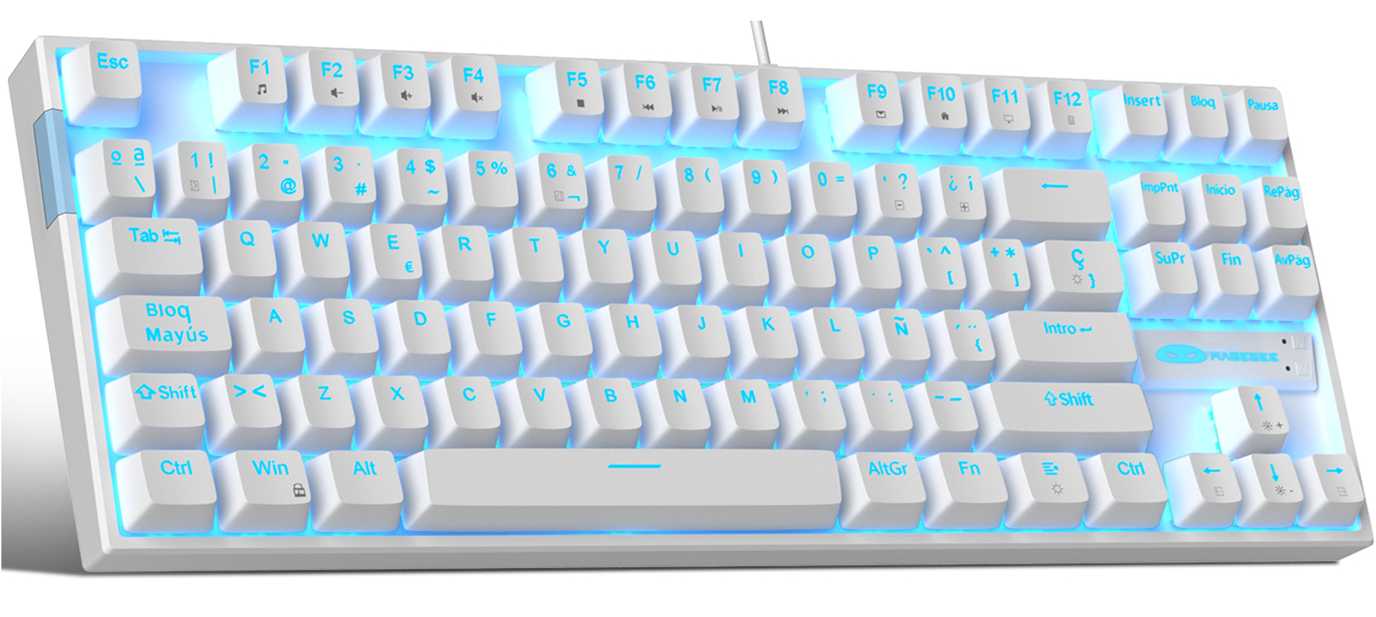 Magegee teclado mecanico MK-star  - Blanco - blue switch- Español-0