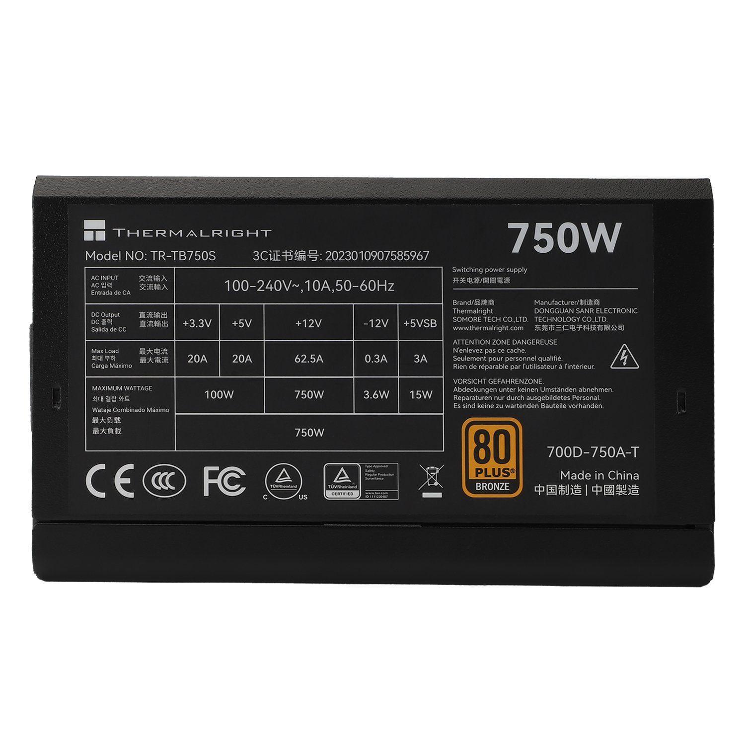 Thermalright Fuente poder 750W 80+ Bronze TR-TB750S-3