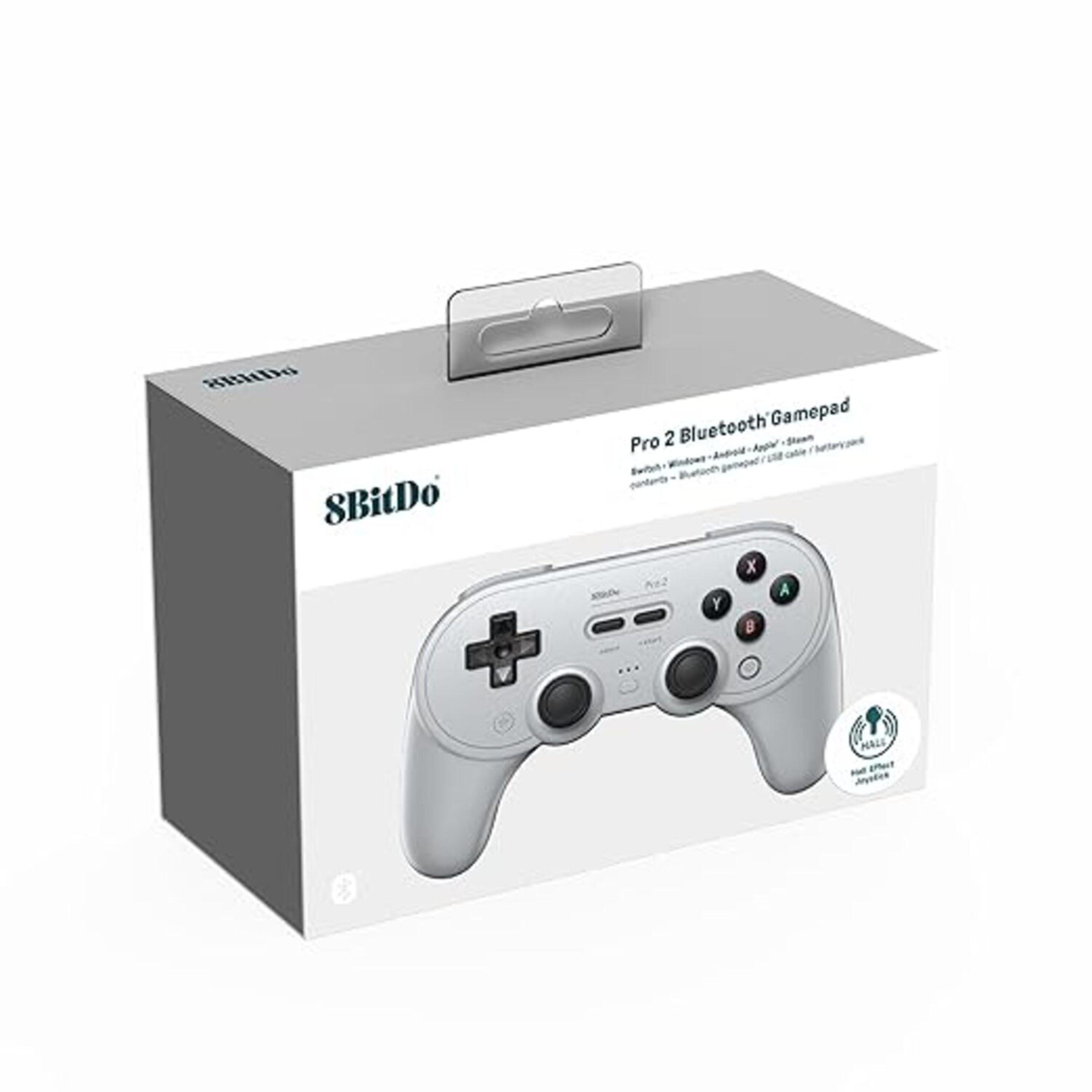 8BitDo Pro 2 Bluetooth GamePad Hall edition Gray - Pc / Switch 1 Y 2/ Apple / Android-1