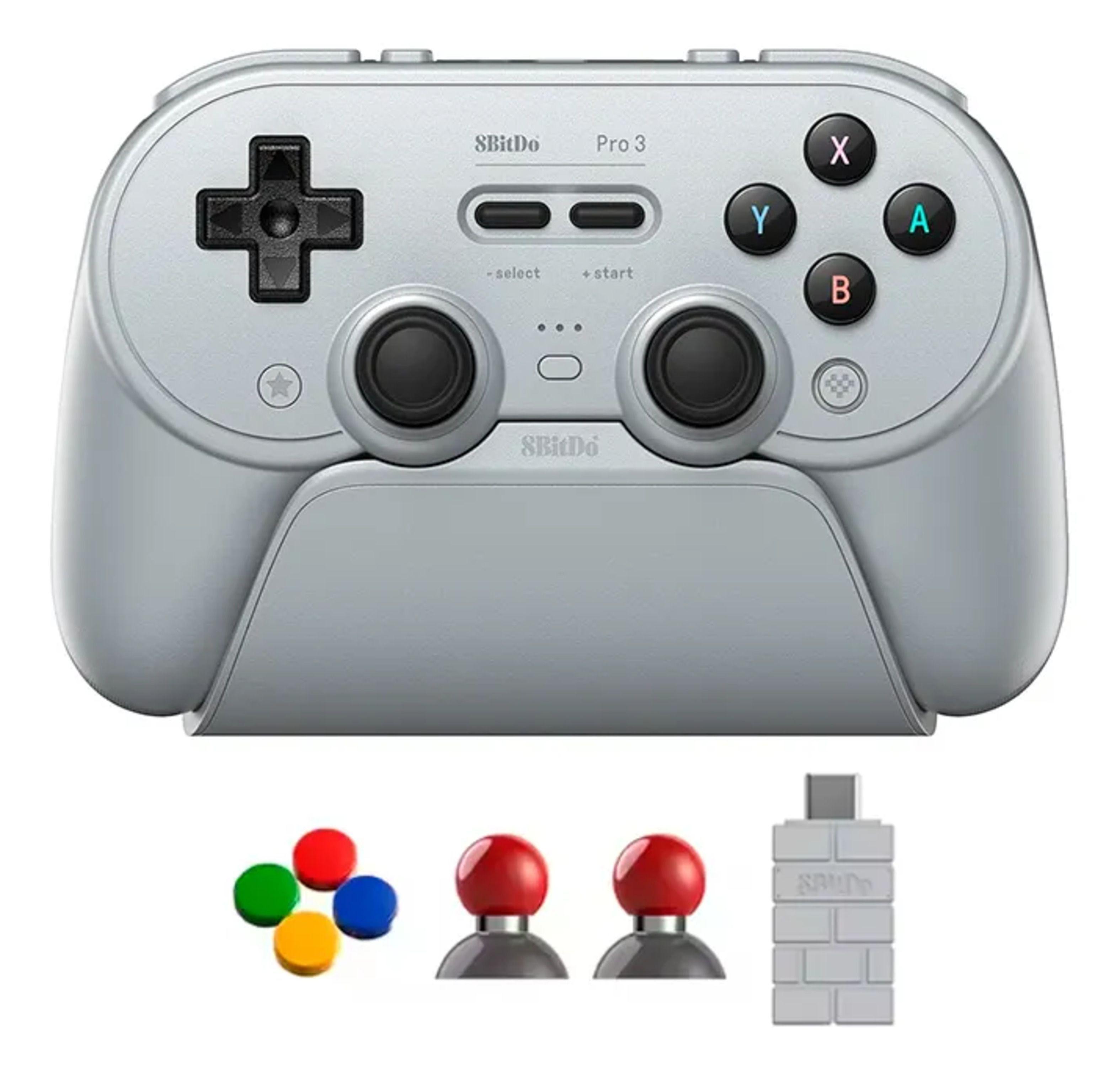 8BitDo Pro 3 Mando Bluetooth Gris - Pc / Switch 1 Y 2 / Apple / Android-1