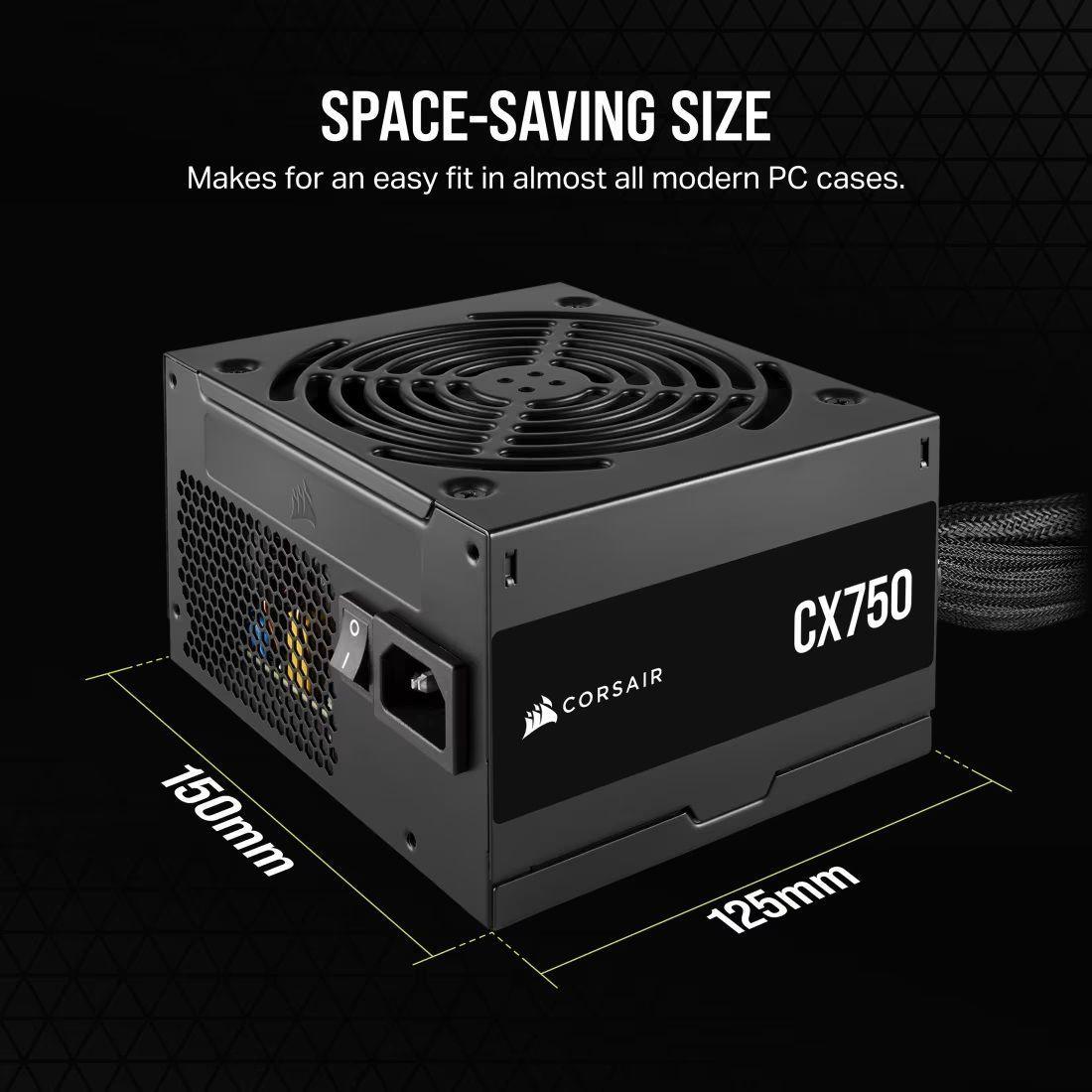 Corsair CX750 750 Watt, 80 PLUS bronze  CP-9020279-NA-1