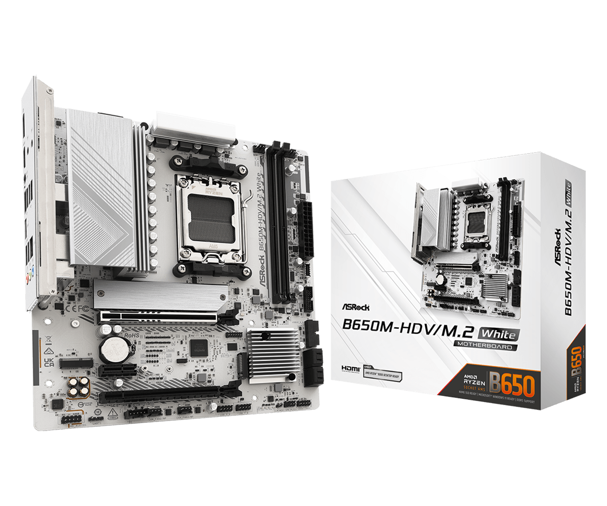 ASROCK AMD (AM5) B650M-HDV/M.2 WHITE-0