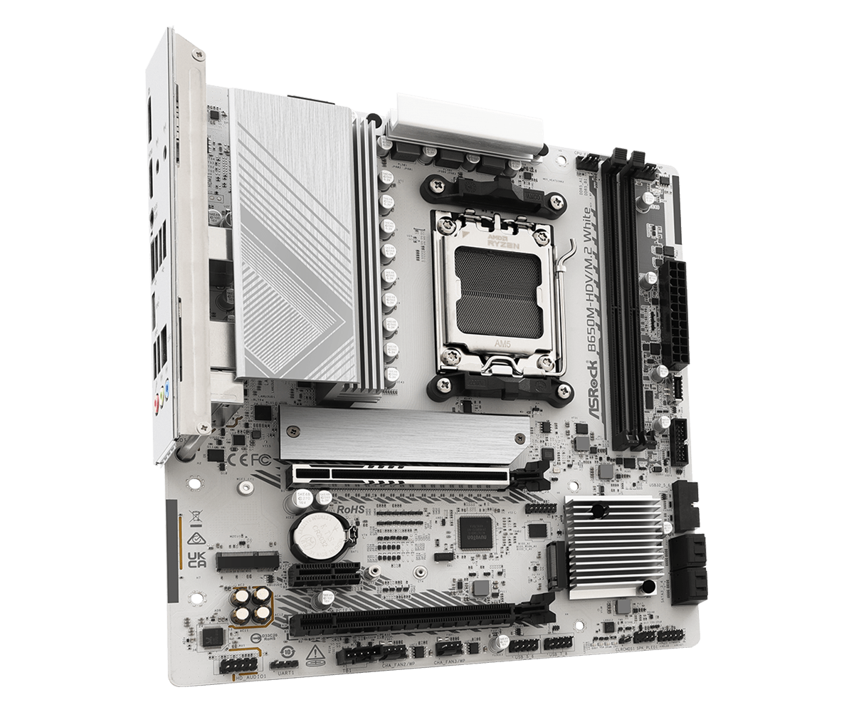 ASROCK AMD (AM5) B650M-HDV/M.2 WHITE-1