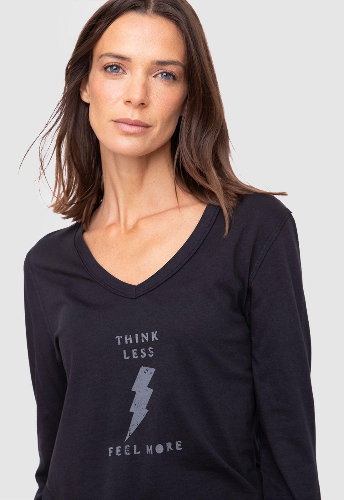 Women Long Tshirt Black  Black Bubba-2