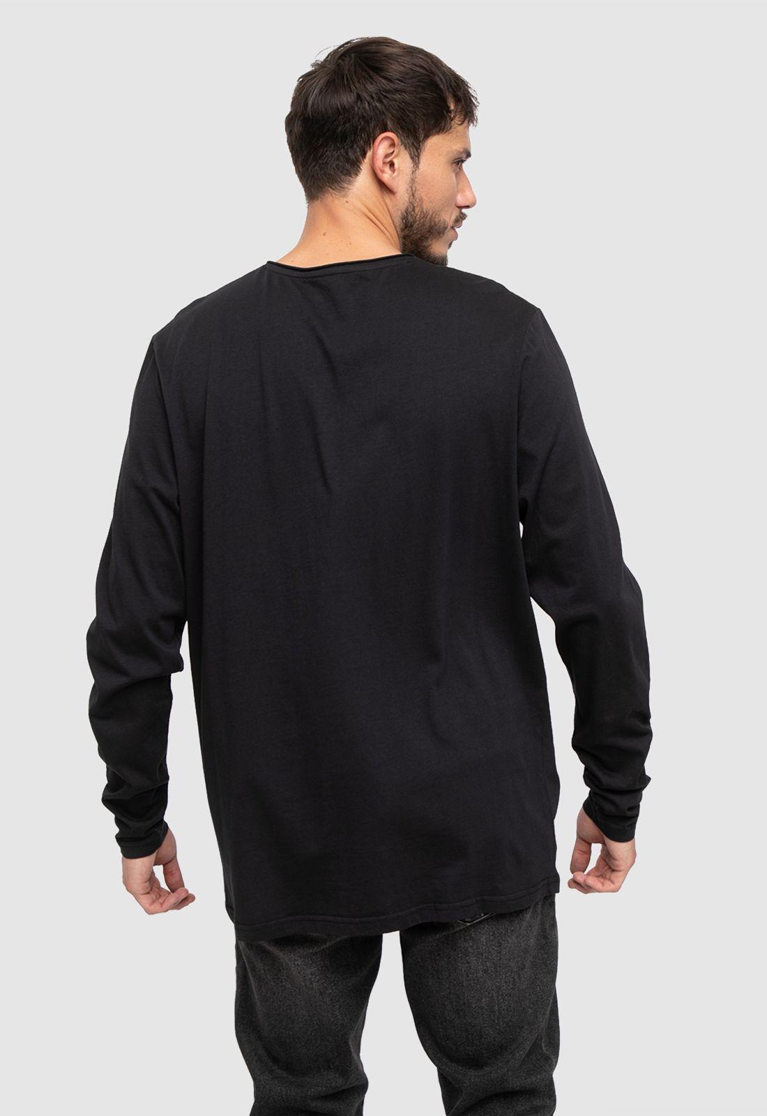 Henley Tee Black  Black Bubba-2