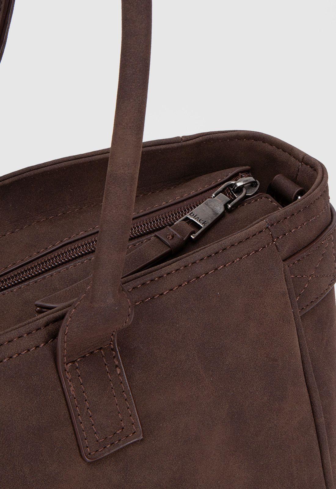 Tote Suede Moka Black Bubba-4
