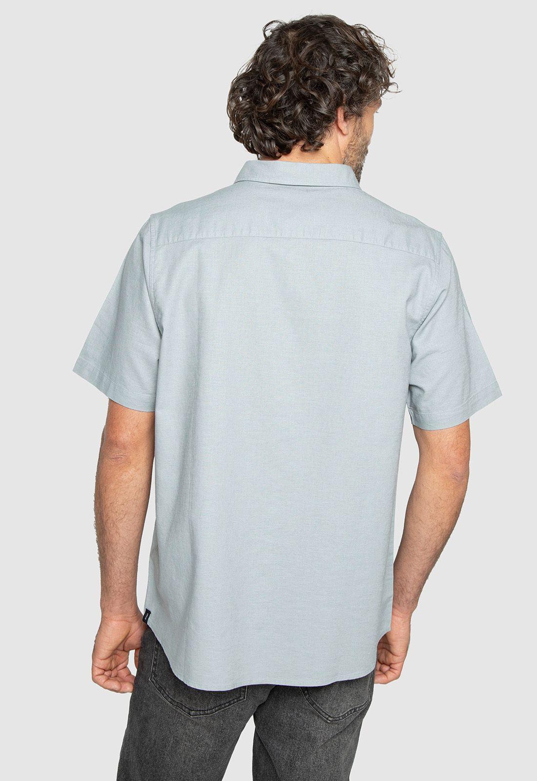 Shirt Linen Blended Light Grey Black Bubba-1