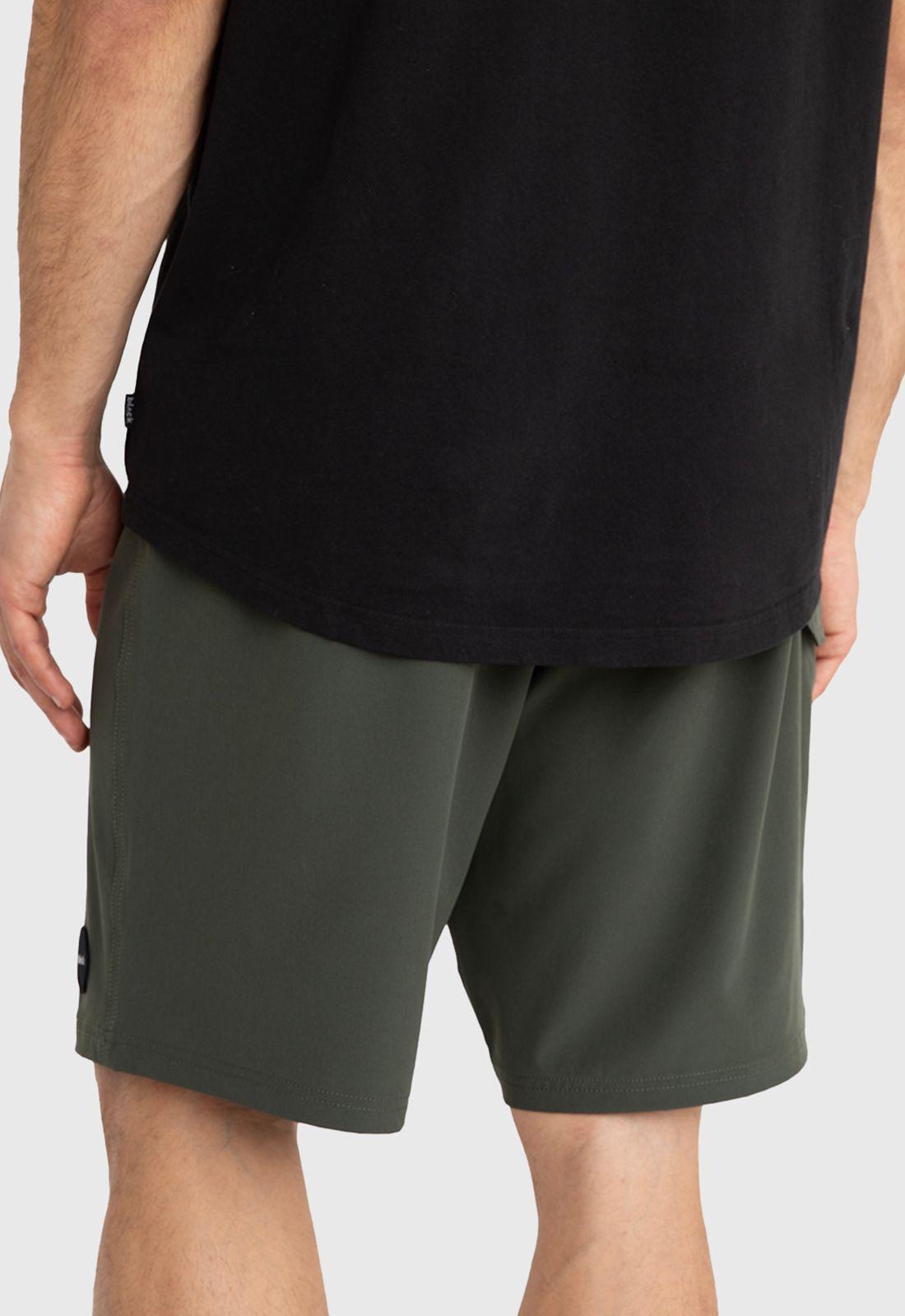 Traje De Baño Boardshort Verde Black Bubba-2