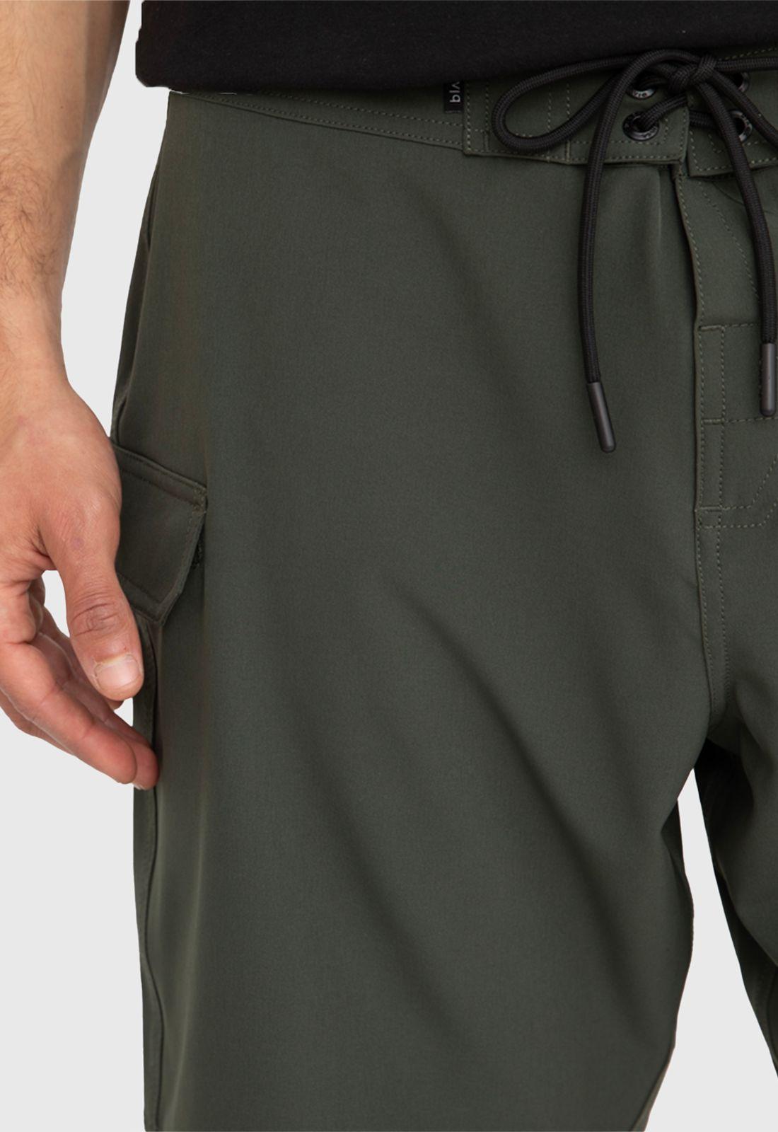 Traje De Baño Boardshort Verde Black Bubba-3