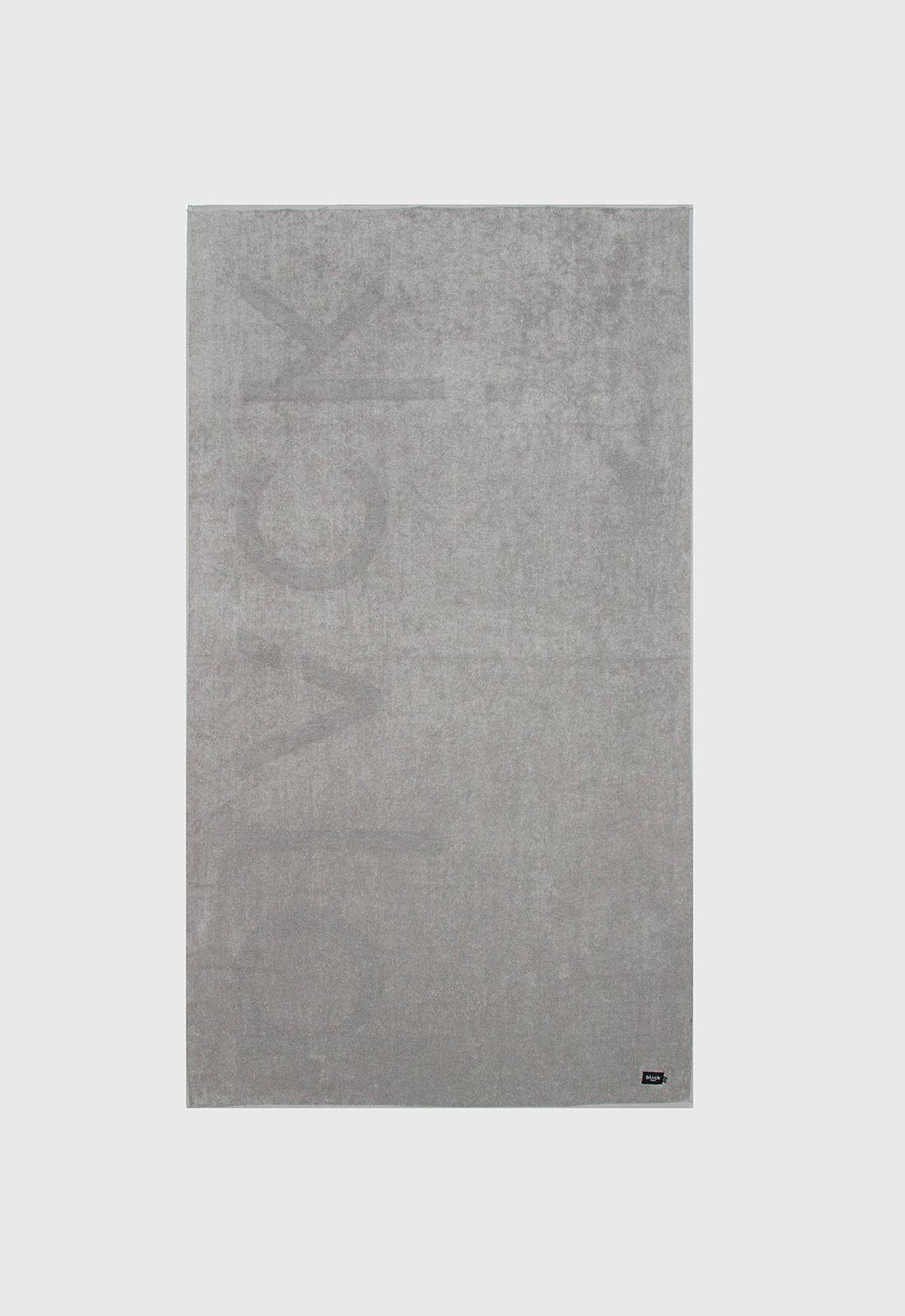 Beach Towel Light Grey Black Bubba-1