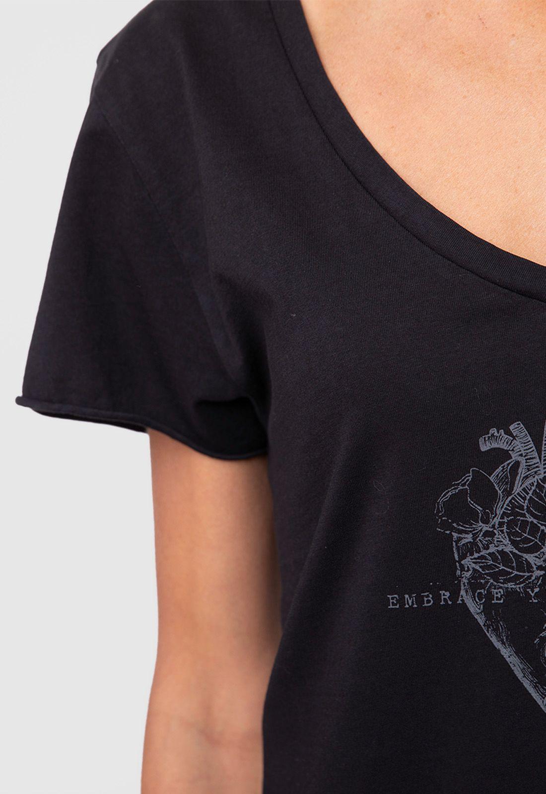 Women Short Tshirt Black  Black Bubba-3