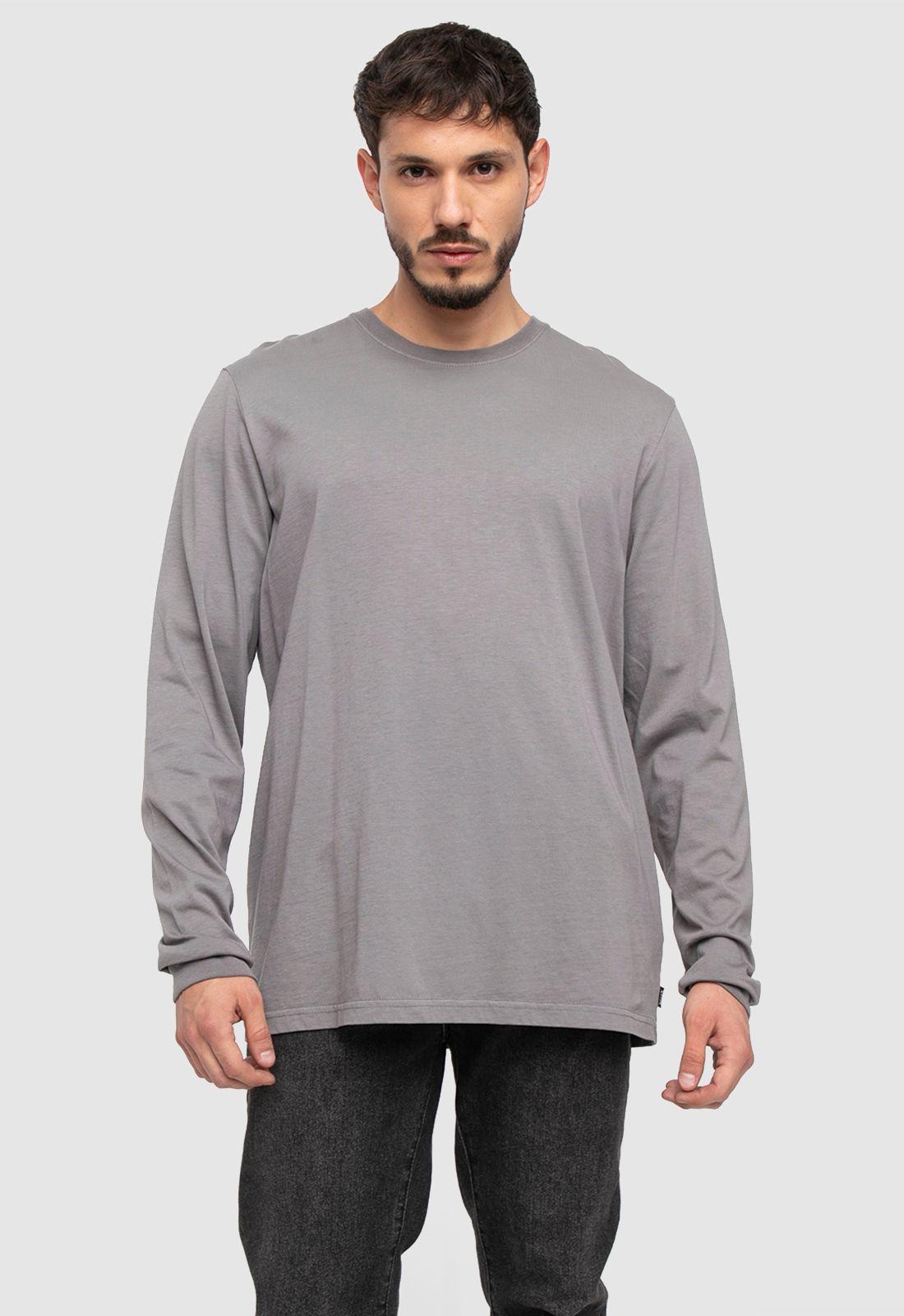 Long Shirt Light Grey  Black Bubba-1