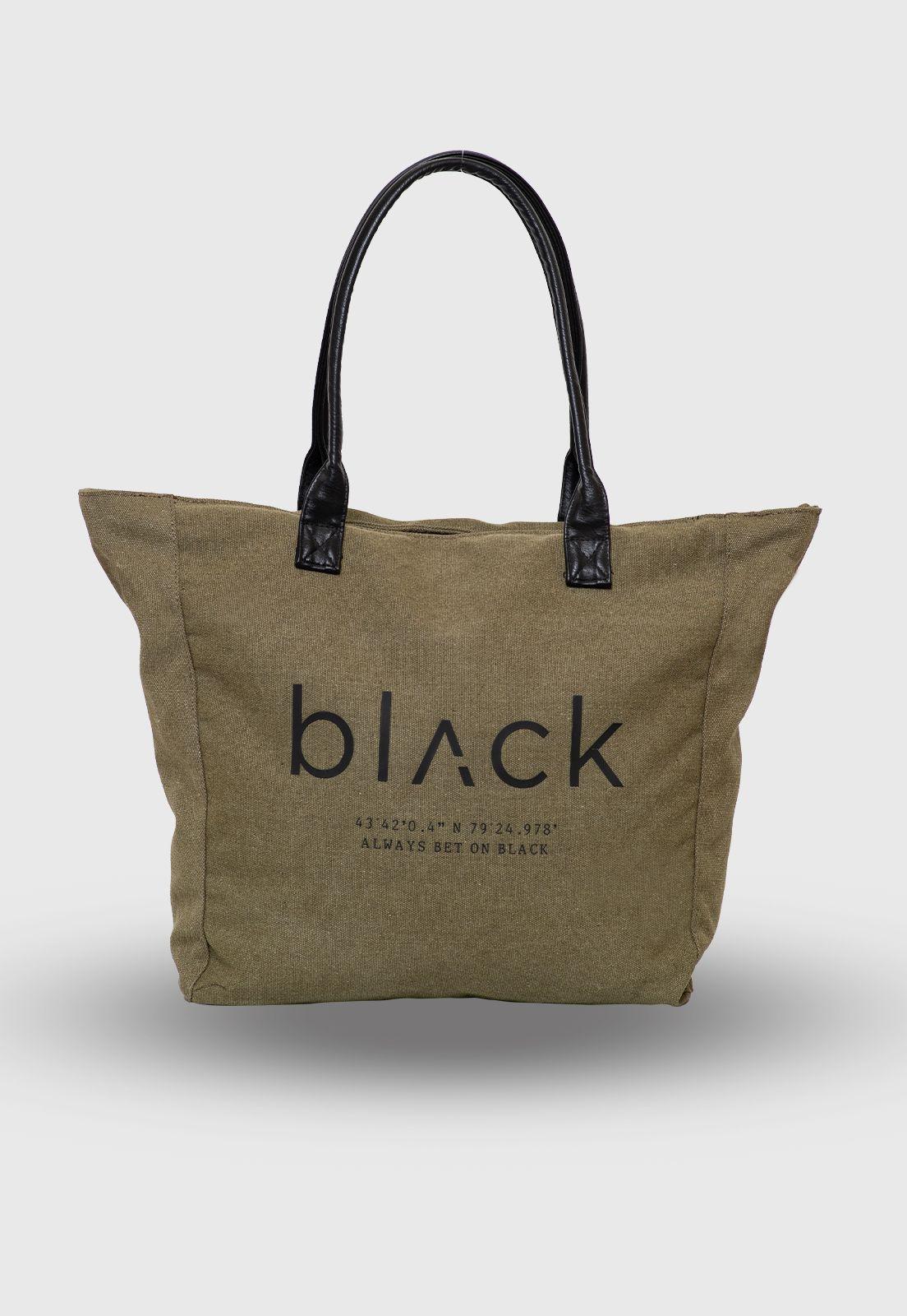 Tote Bag Canvas Moss Black Bubba-0