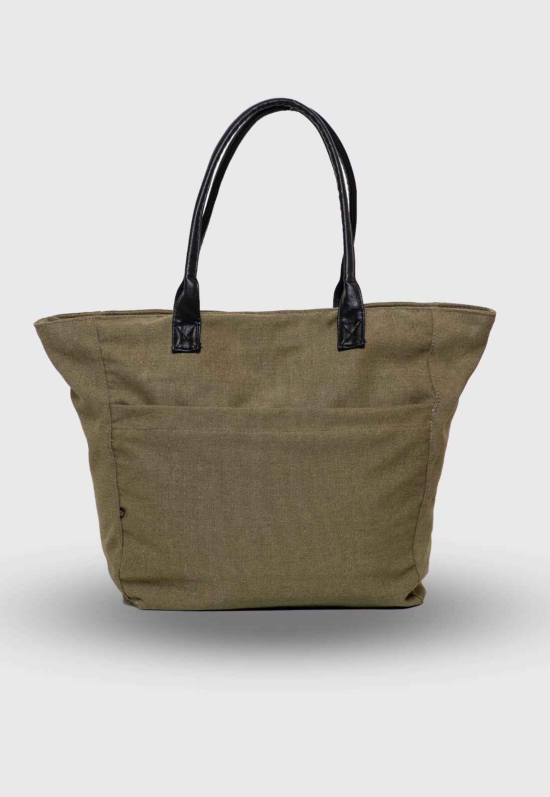 Tote Bag Canvas Moss Black Bubba-1