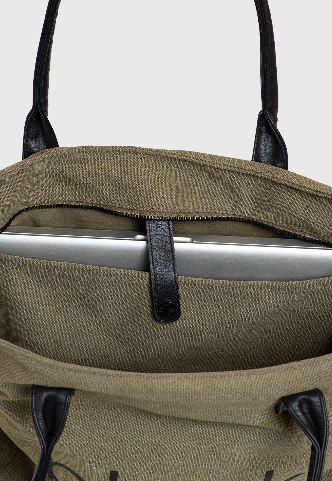 Tote Bag Canvas Moss Black Bubba-4