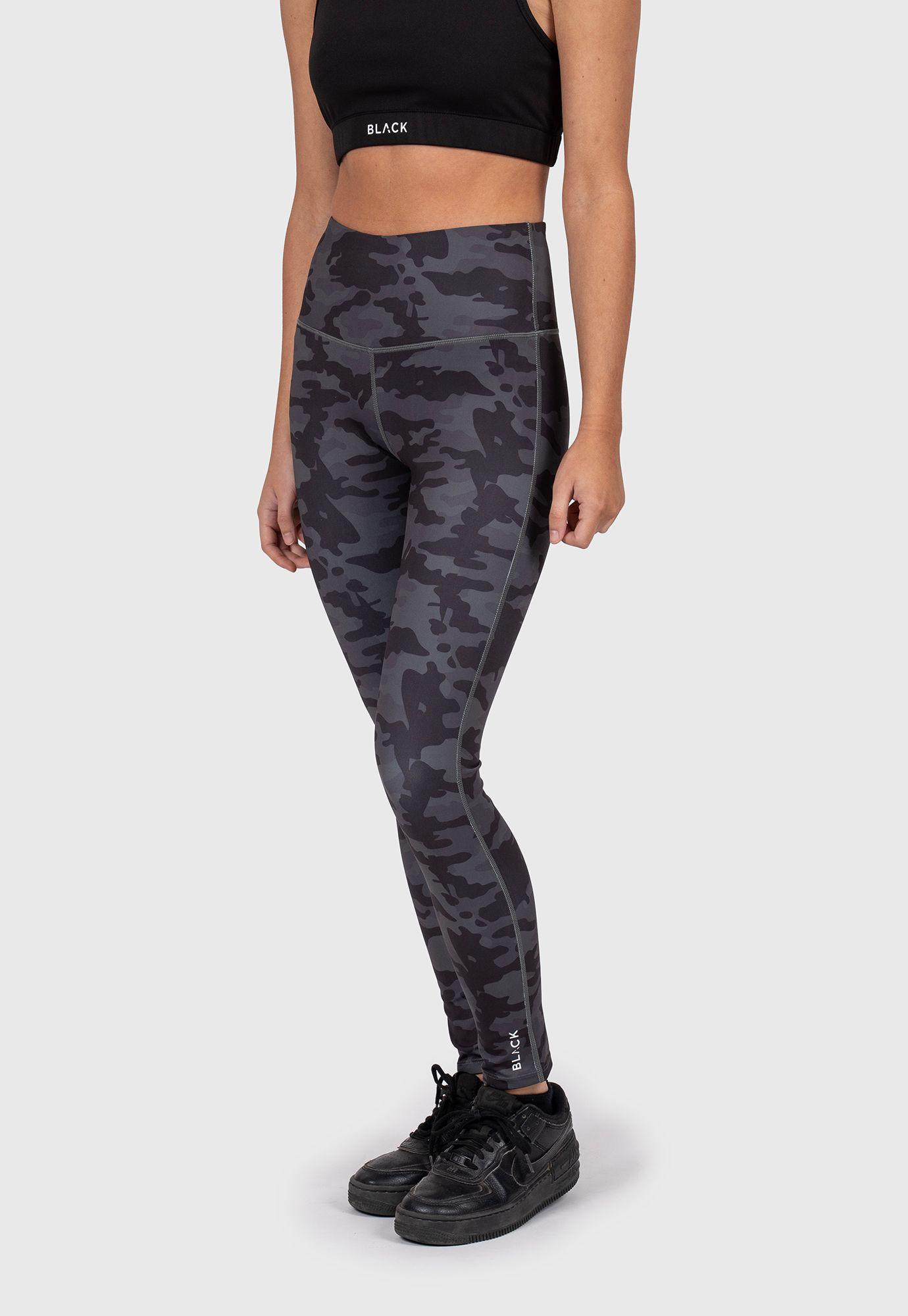 Women Leggins Active Military Black Bubba-4