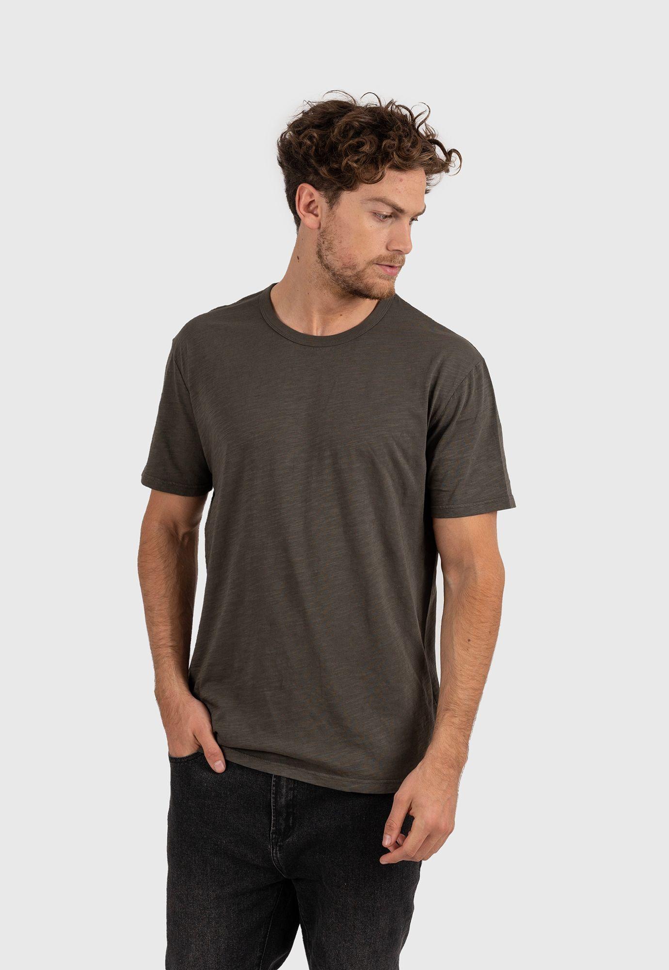 Essential Tee Organic Cotton Dark Green Black Bubba-2