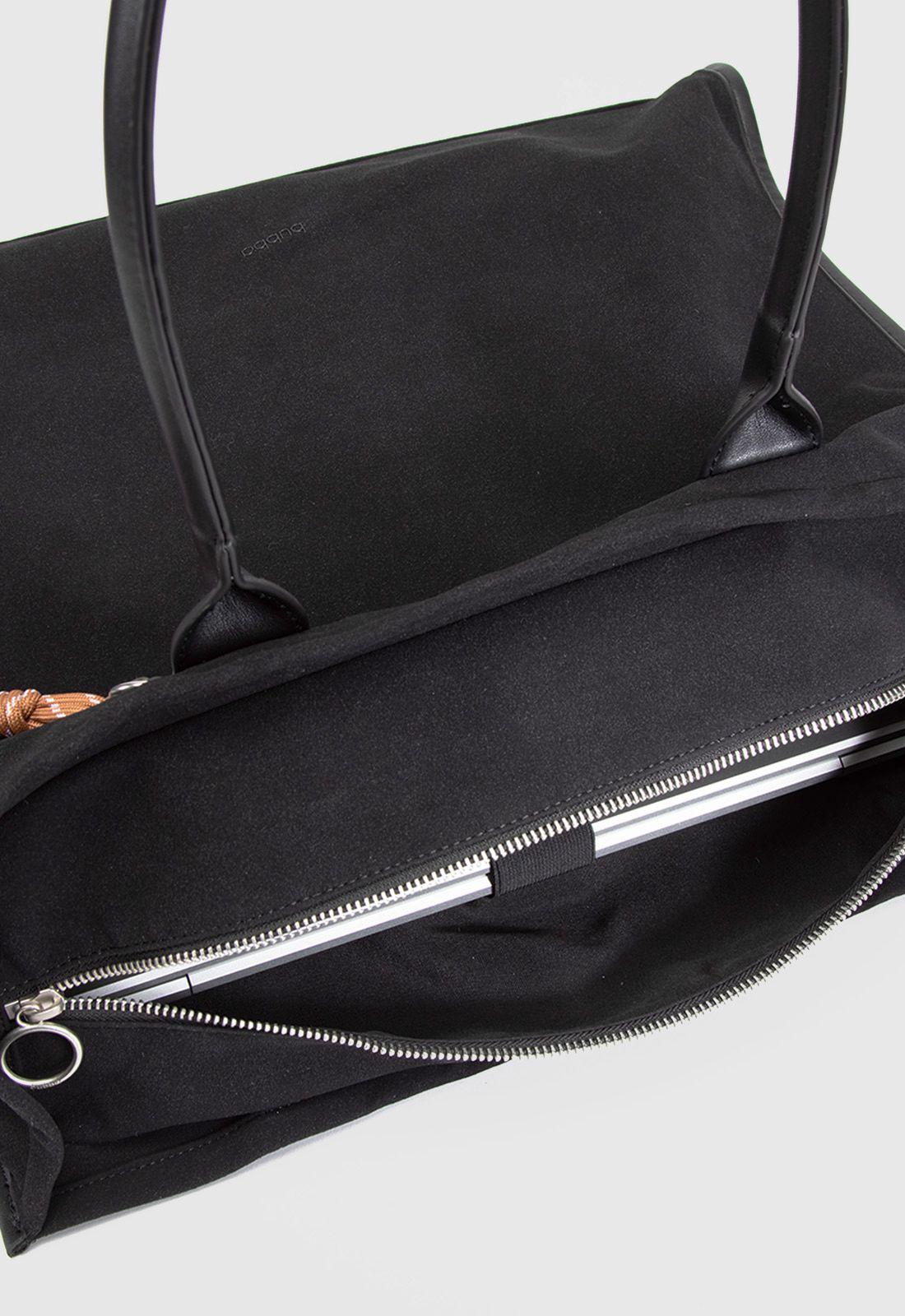 Tote Suede Black Bubba Essentials-5