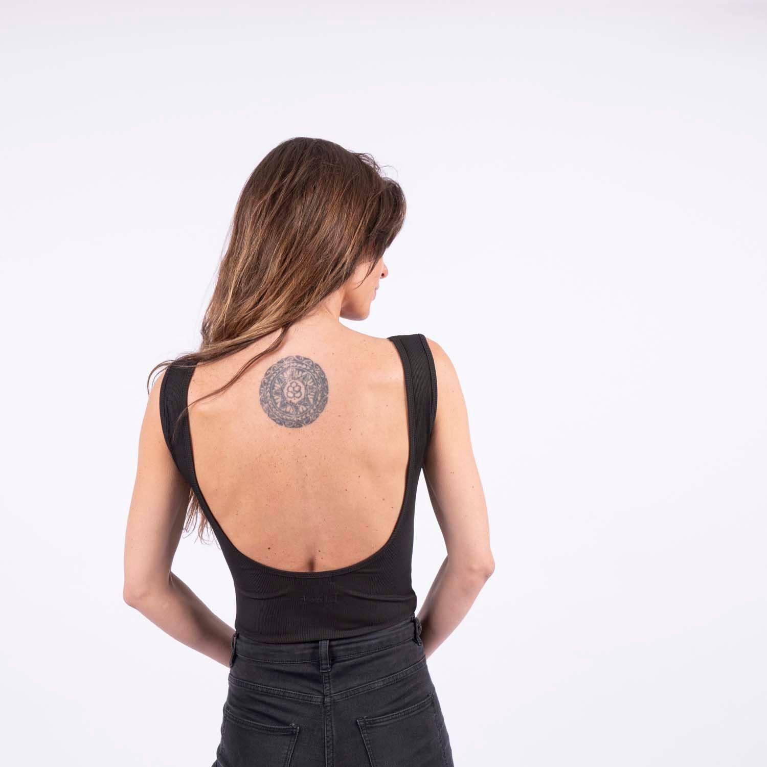 Women No Back Bodysuit Black Black Bubba-2