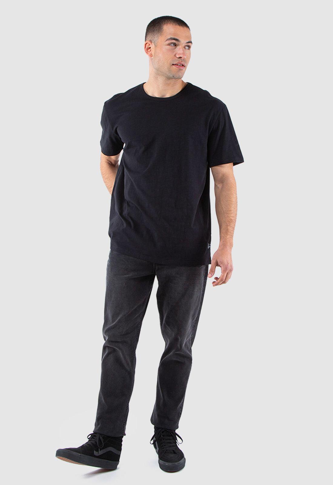 Polera Slub Cotton Negro Black Bubba-0