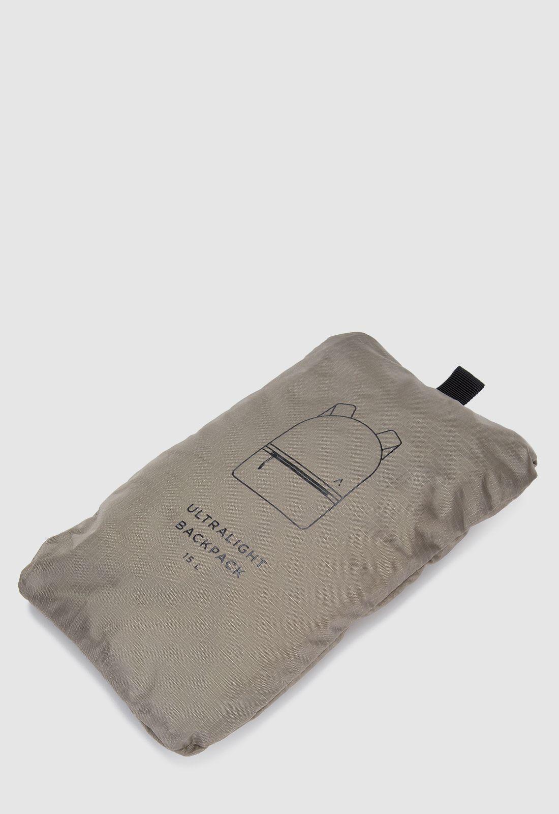 Mochila Plegable Ripstop Sand Black Bubba-6