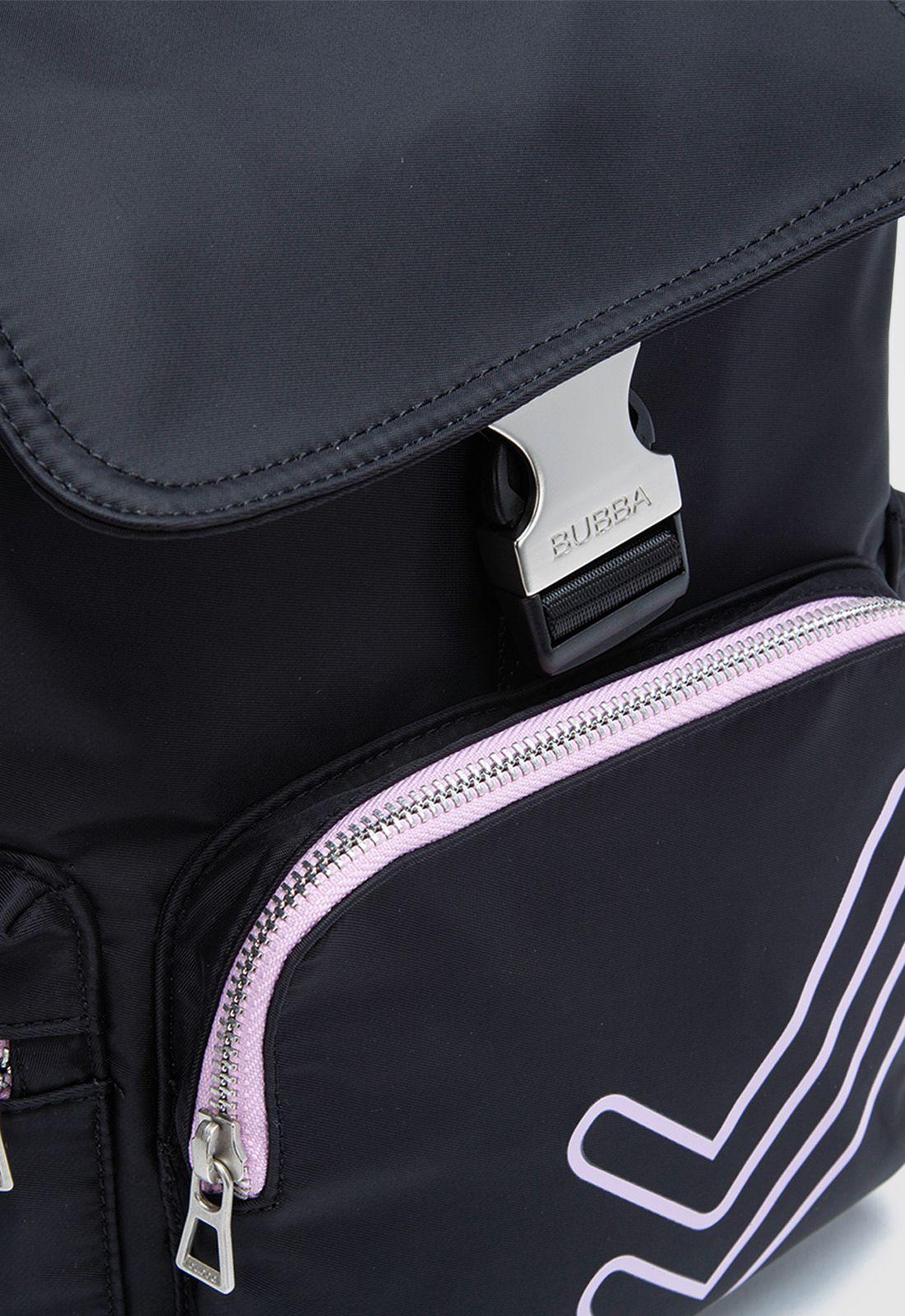 Mochila Charlotte Doble Check Black Bubba Essentials-4