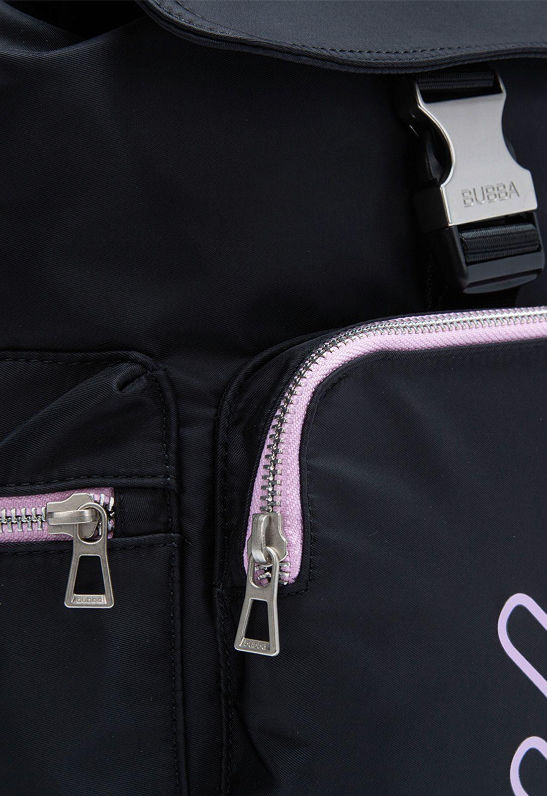 Mochila Charlotte Doble Check Black Bubba Essentials-5