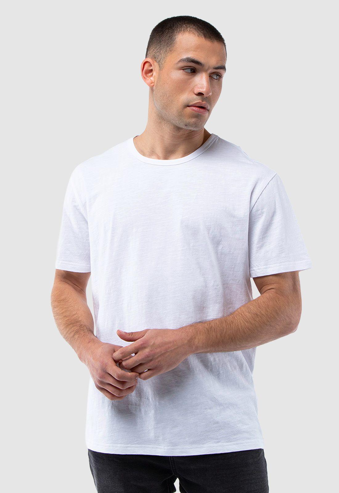 Polera Slub Cotton White Black Bubba-1